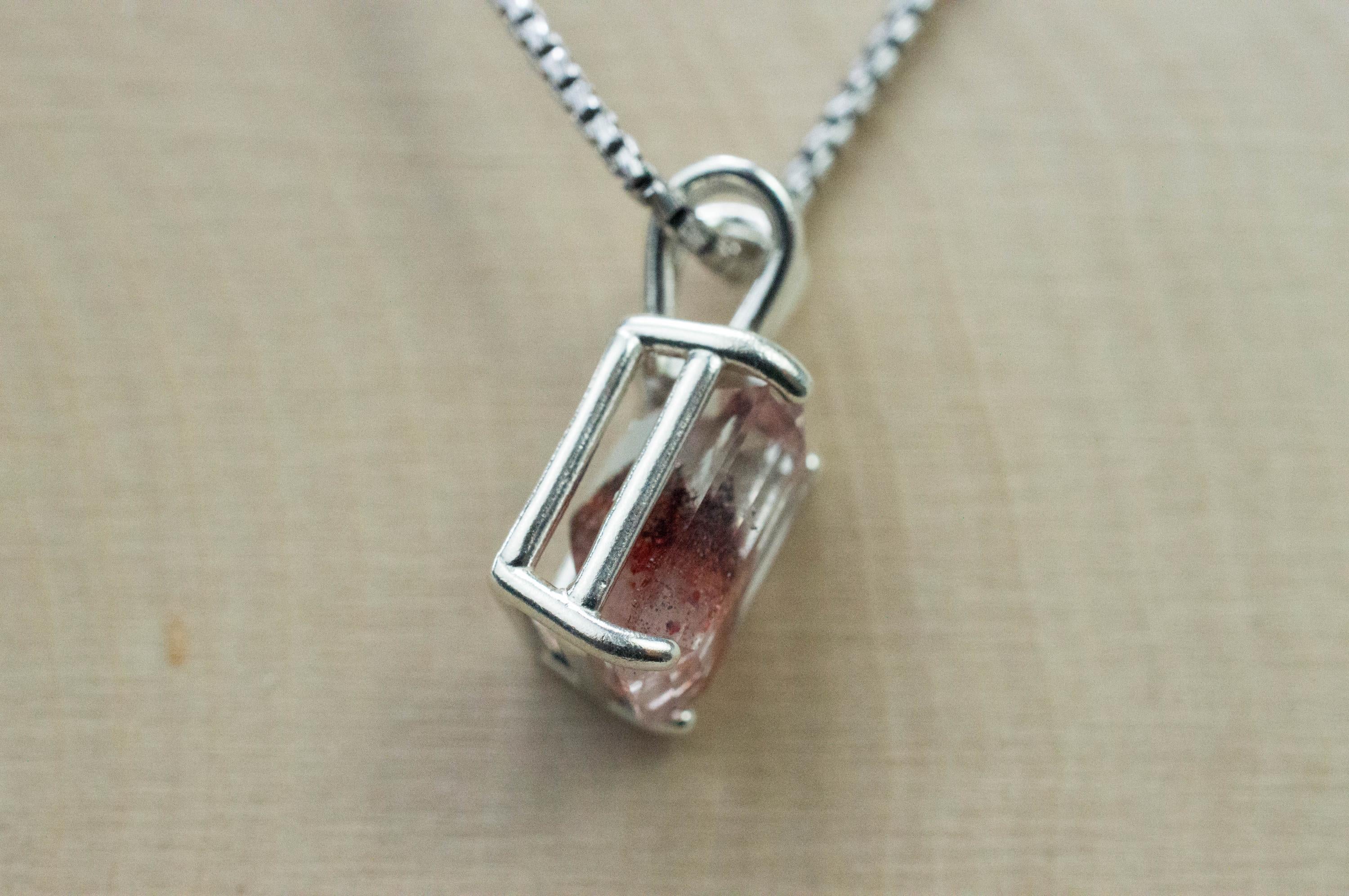 Hematite Quartz Pendant; Natural Untreated Tanzania Fire and Ice Quartz; 4.775cts - Mark Oliver Gems