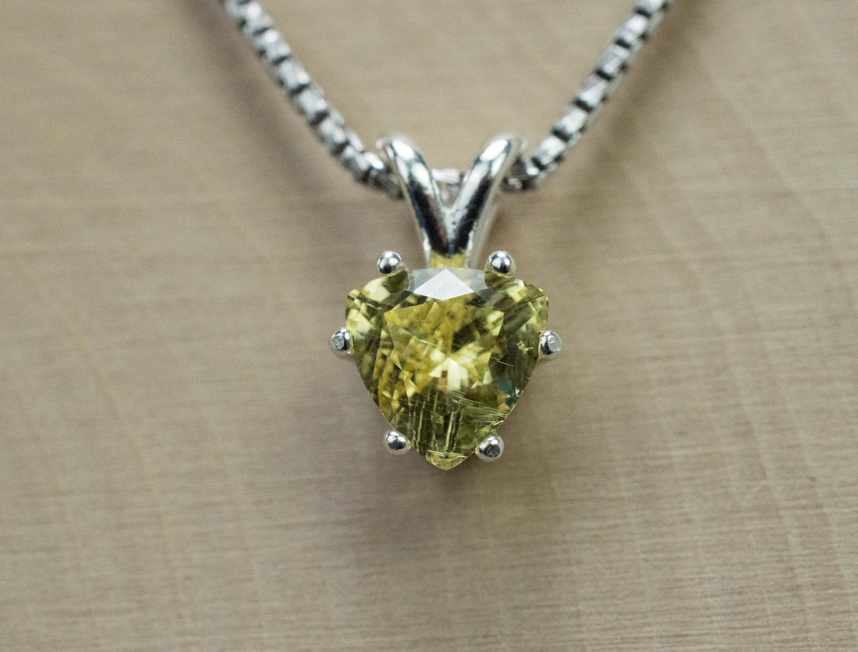 Danburite Pendant; Natural Untreated Tanzanian Yellow Danburite; 1.310cts - Mark Oliver Gems