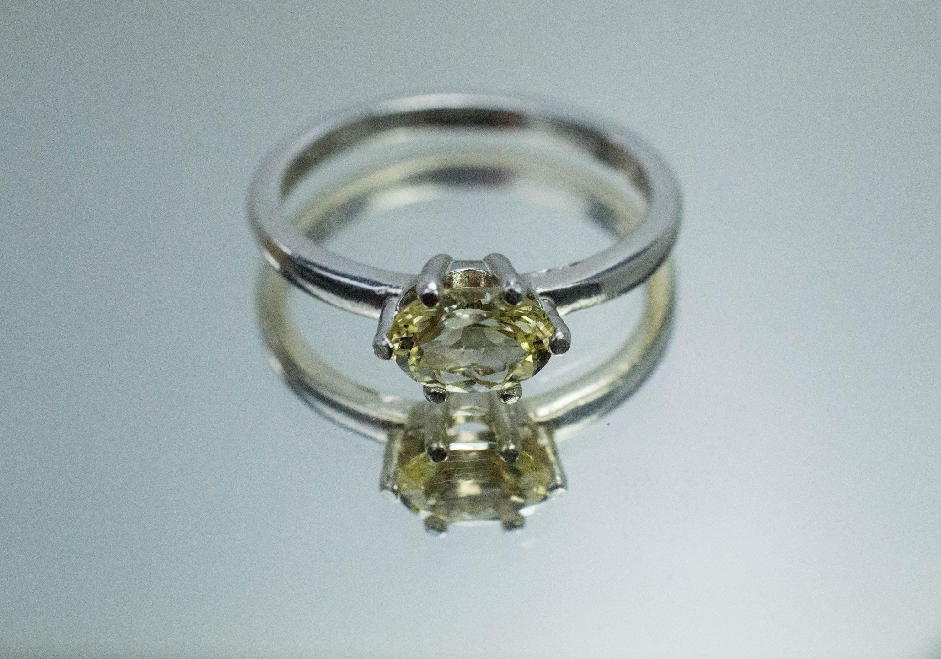 Yellow Danburite Ring; Natural Untreated Tanzanian Danburite; 0.700cts - Mark Oliver Gems