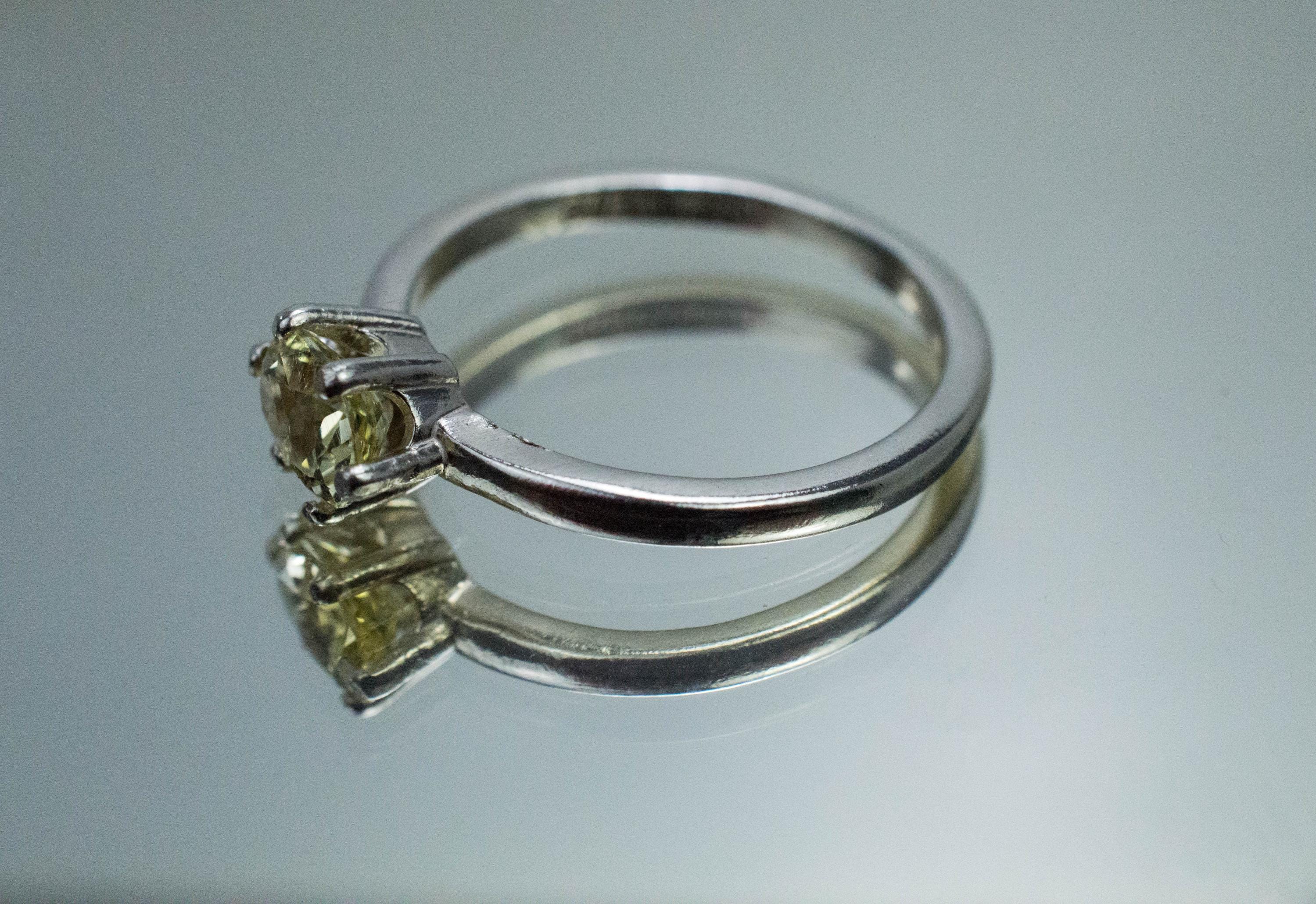 Yellow Danburite Ring; Natural Untreated Tanzanian Danburite; 0.700cts - Mark Oliver Gems