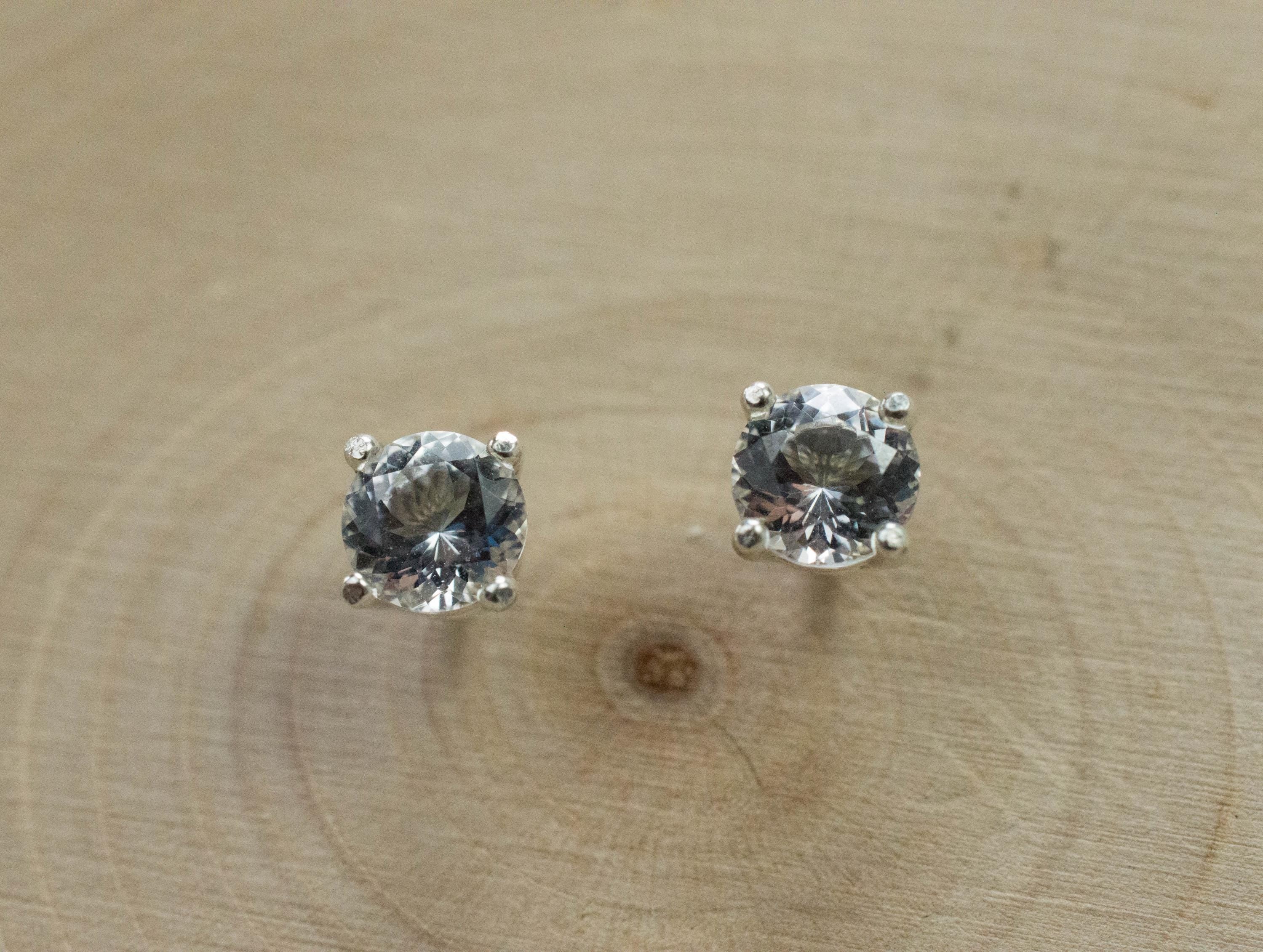 Danburite Earrings; Natural Untreated Mexico Danburite; 0.825cts - Mark Oliver Gems