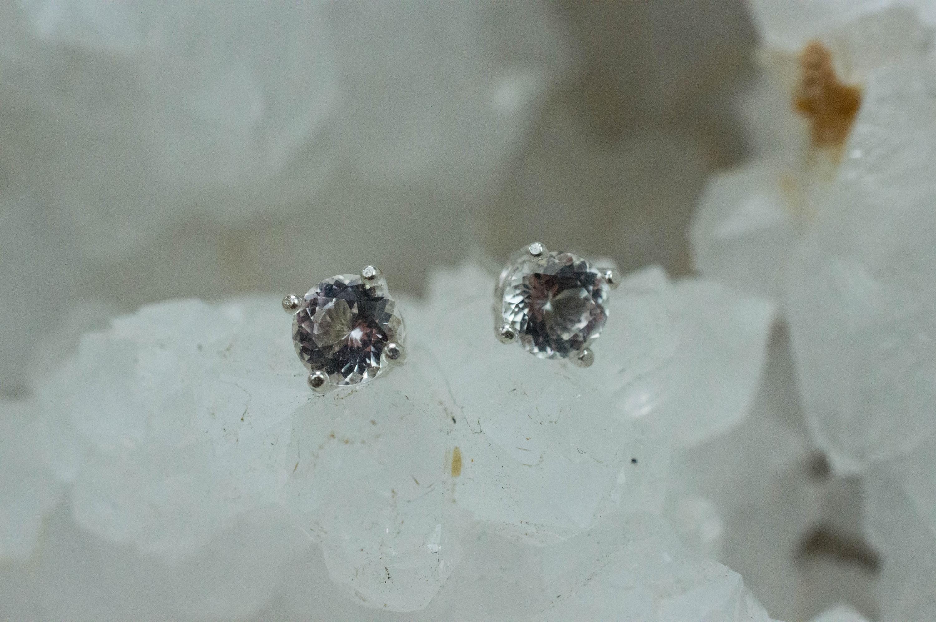 Danburite Earrings; Natural Untreated Mexico Danburite; 0.825cts - Mark Oliver Gems