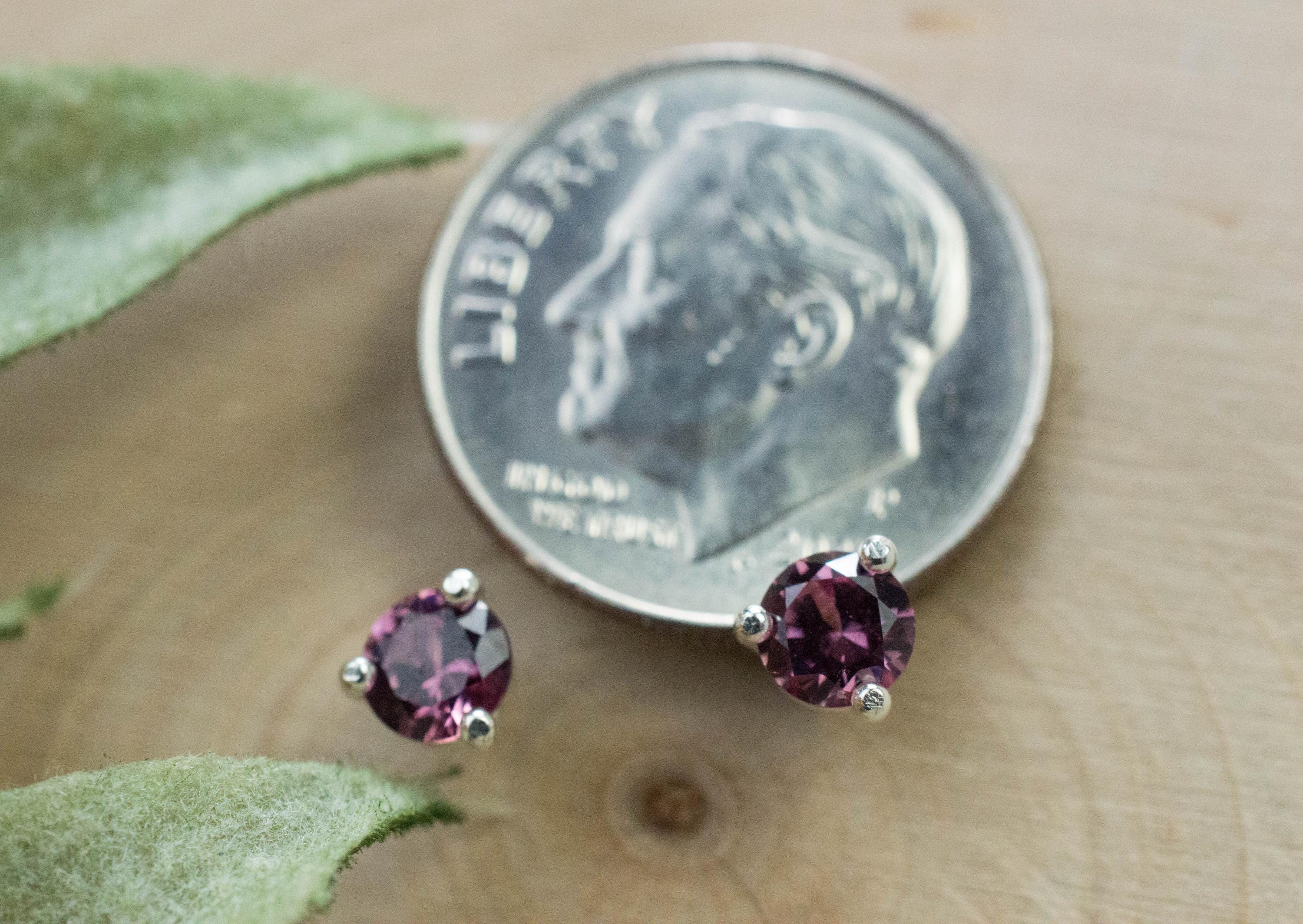 Umbalite Garnet Earrings, Natural Untreated Tanzanian Garnet; 0.610cts - Mark Oliver Gems