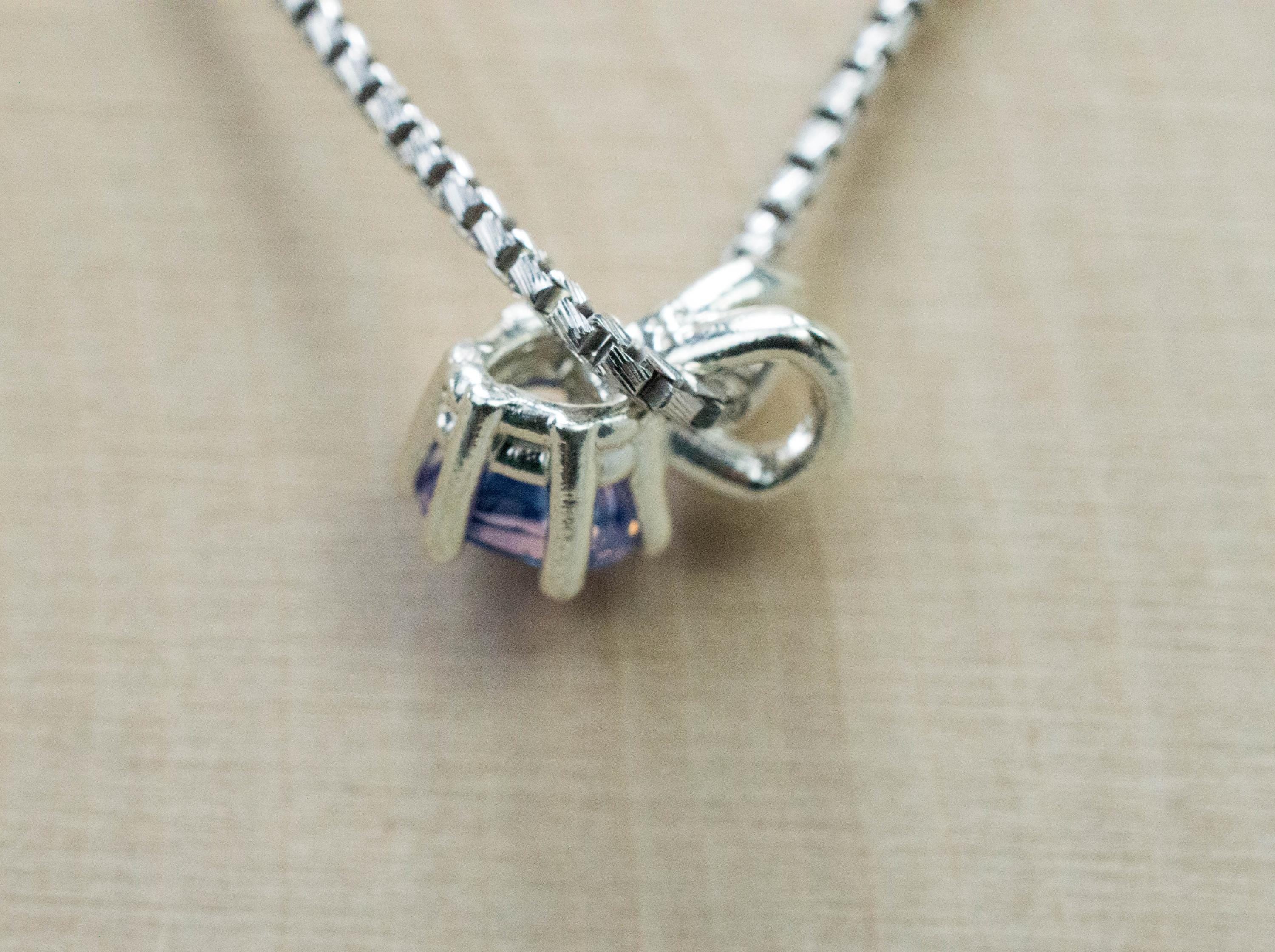 Sapphire Pendant; Natural Untreated Vietnam Sapphire; 0.700cts - Mark Oliver Gems