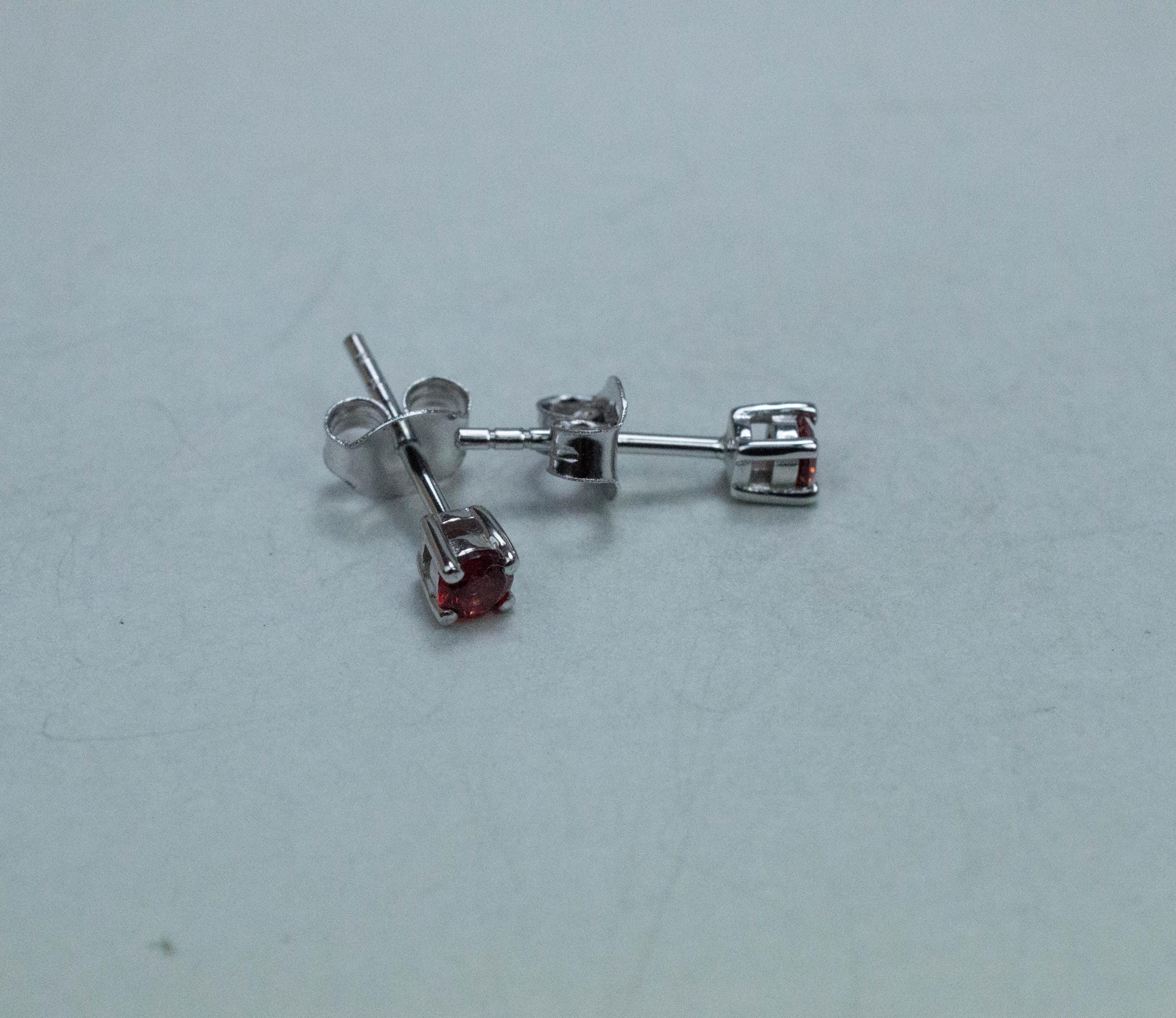 Sapphire Earrings, Natural Thailand Sapphire; 0.250cts - Mark Oliver Gems