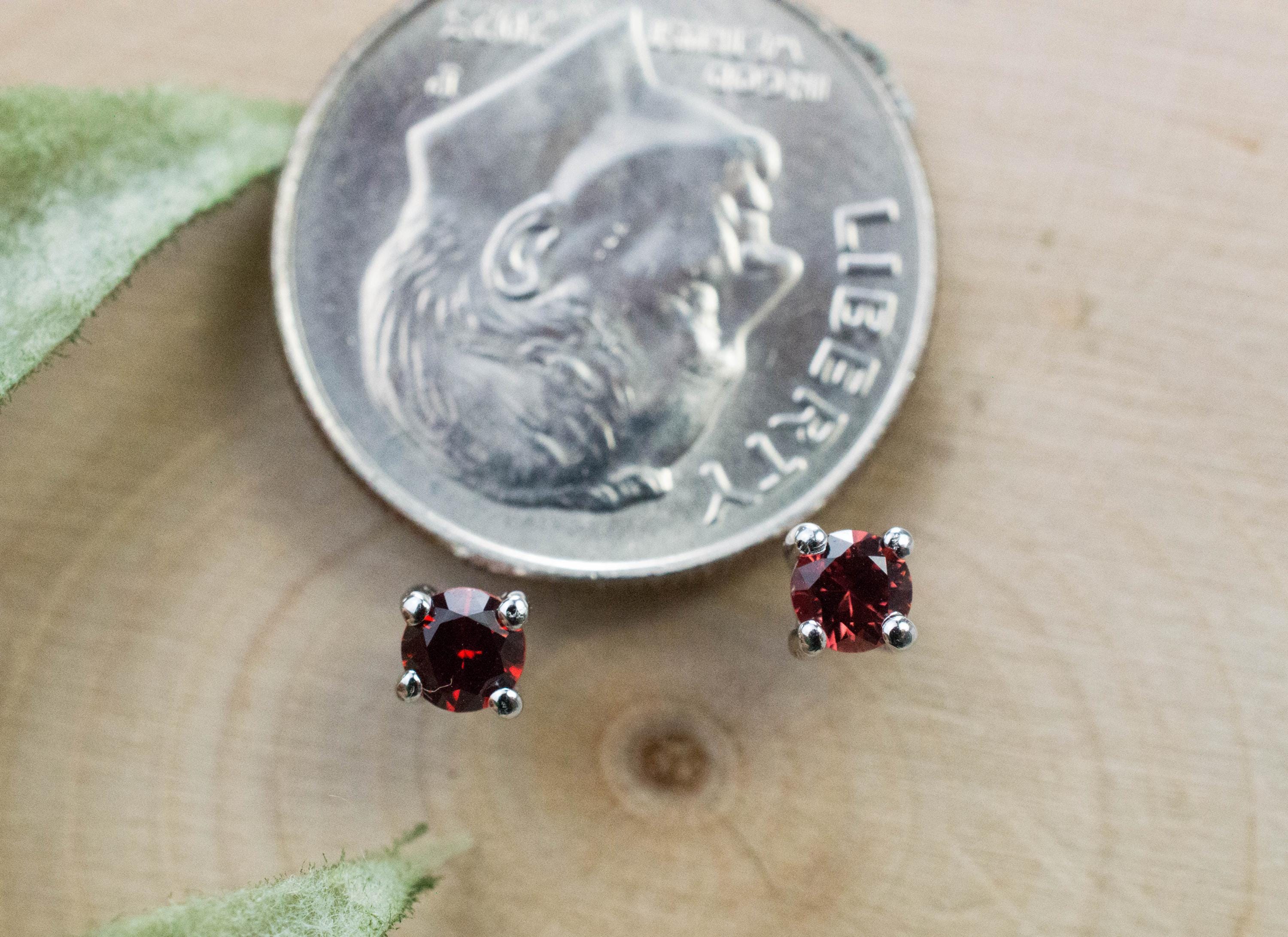Sapphire Earrings, Natural Thailand Sapphire; 0.250cts - Mark Oliver Gems
