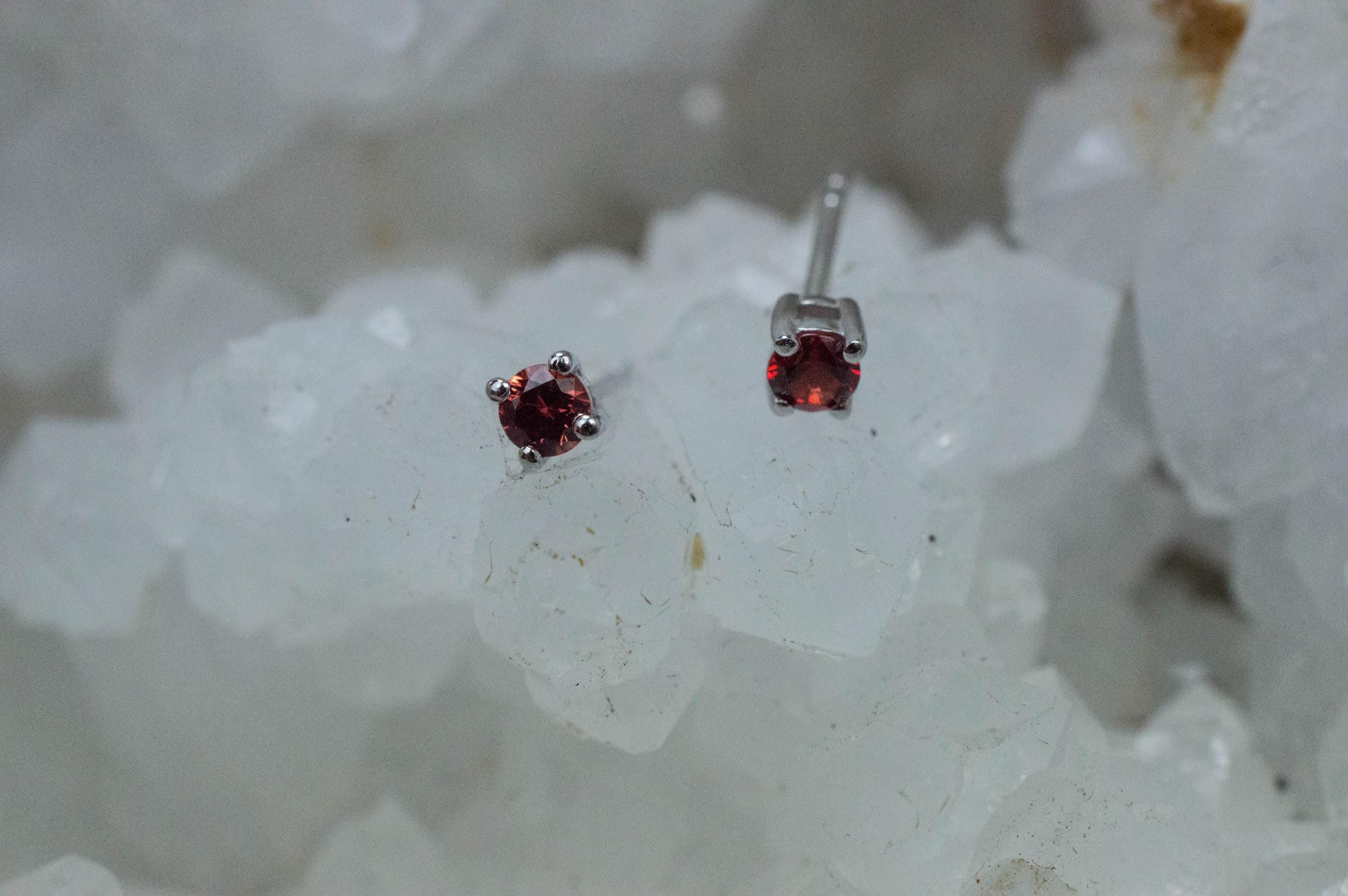 Sapphire Earrings, Natural Thailand Sapphire; 0.250cts - Mark Oliver Gems