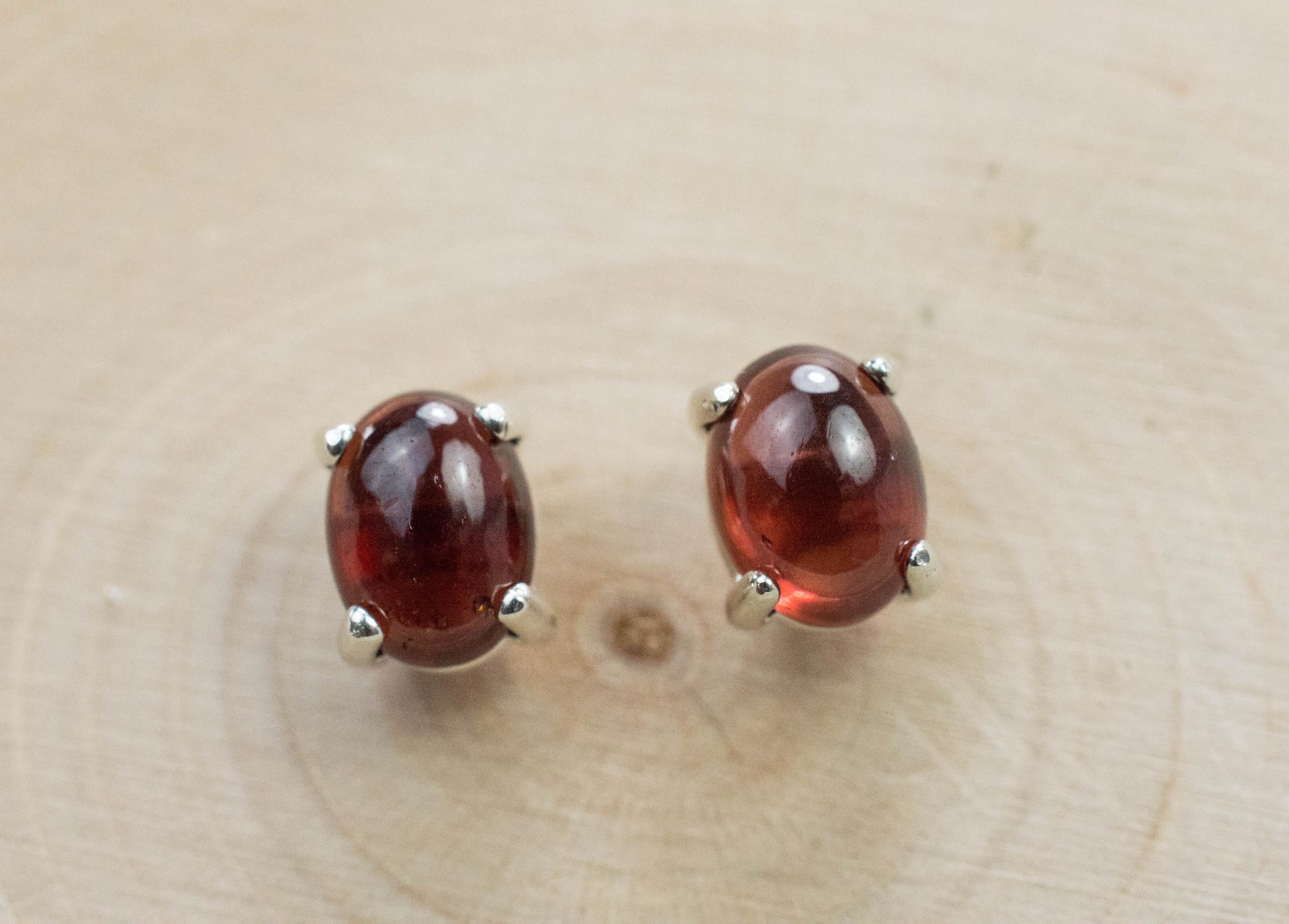 Pyrope Garnet Earrings; Genuine Untreated Mozambique Pyrope Garnet; 3.350cts - Mark Oliver Gems