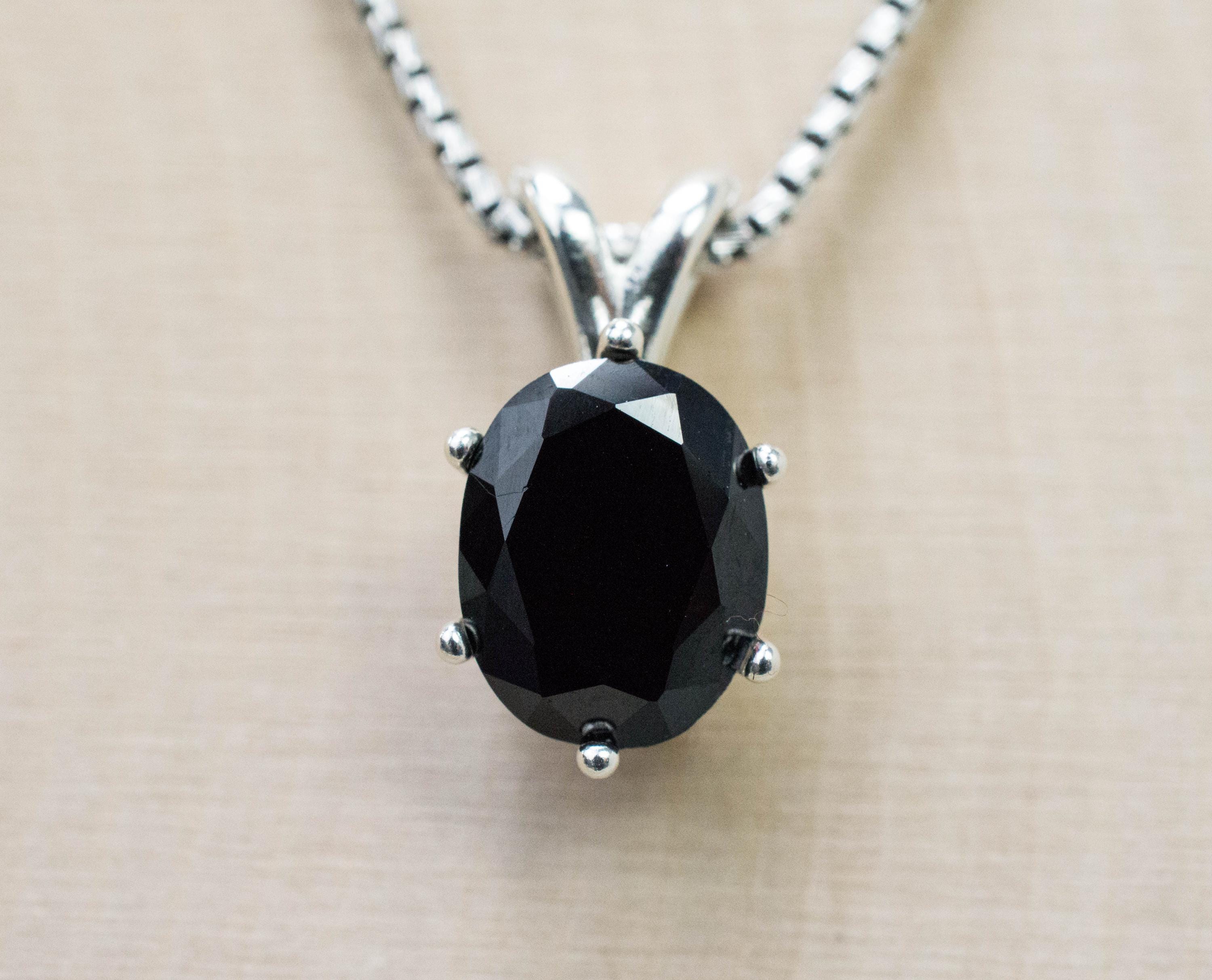 Black Spinel Pendant; Natural Untreated Thailand Spinel; 2.730cts - Mark Oliver Gems