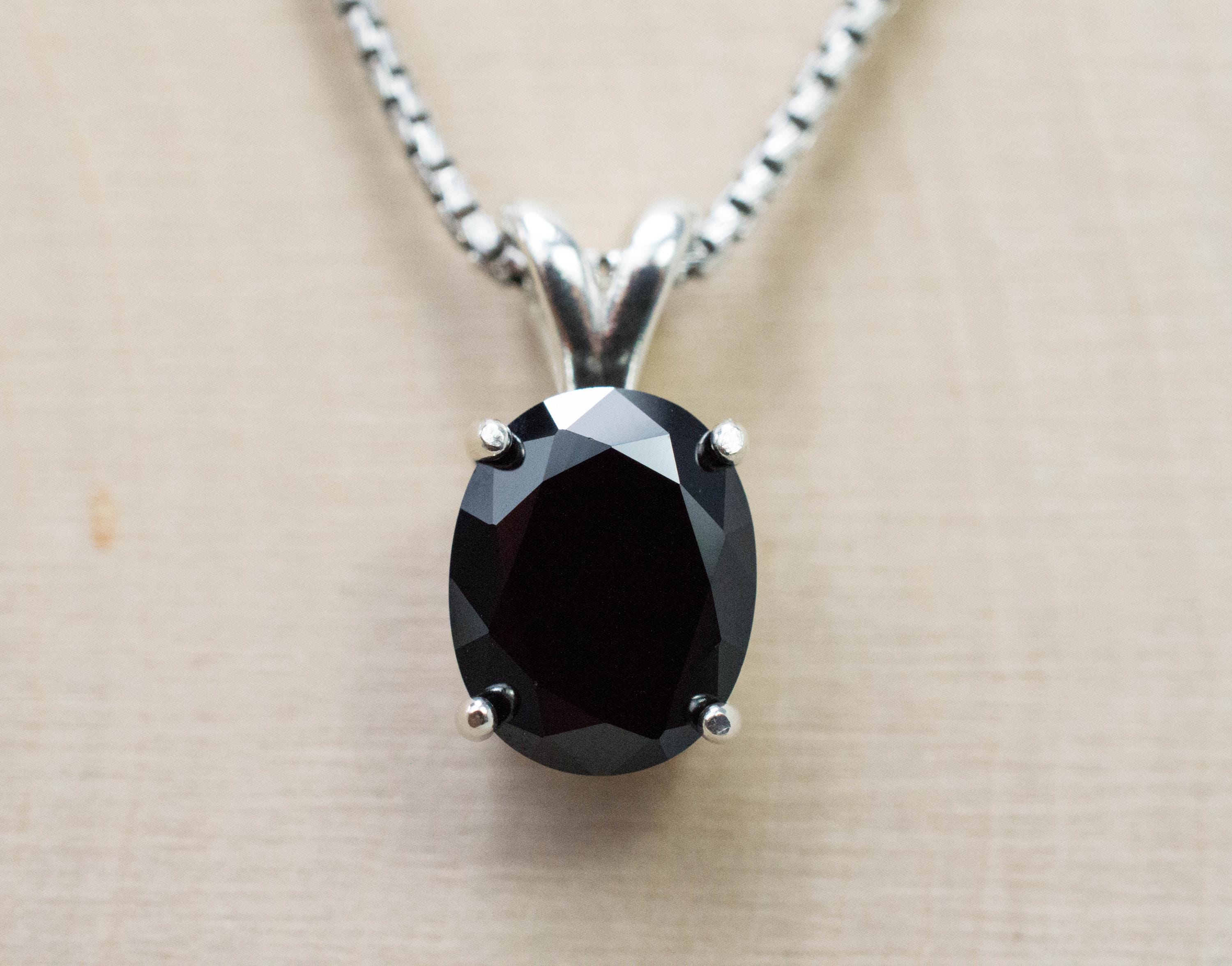 Black Spinel Pendant; Natural Untreated Thailand Spinel; 3.040cts - Mark Oliver Gems