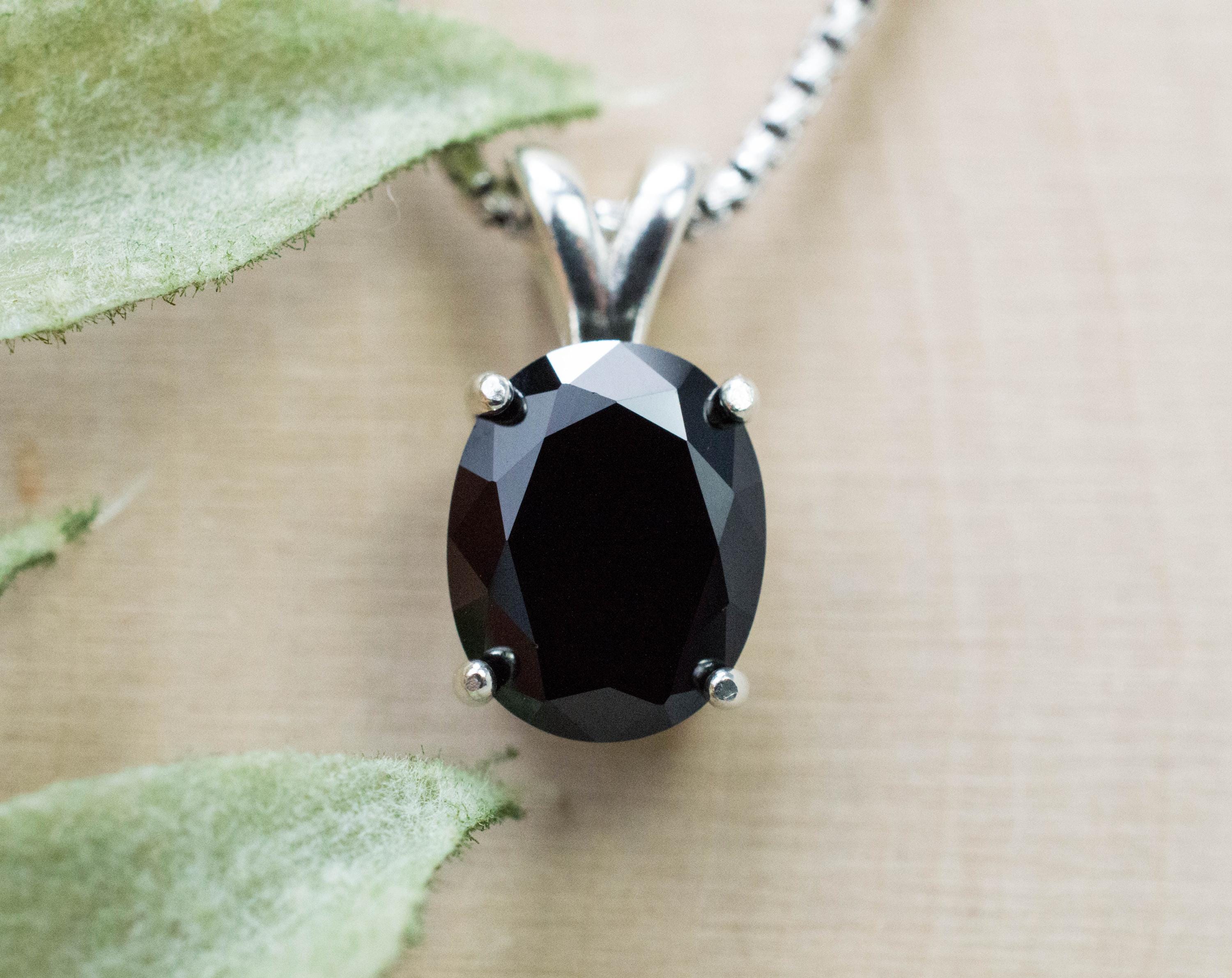 Black Spinel Pendant; Natural Untreated Thailand Spinel; 3.040cts - Mark Oliver Gems