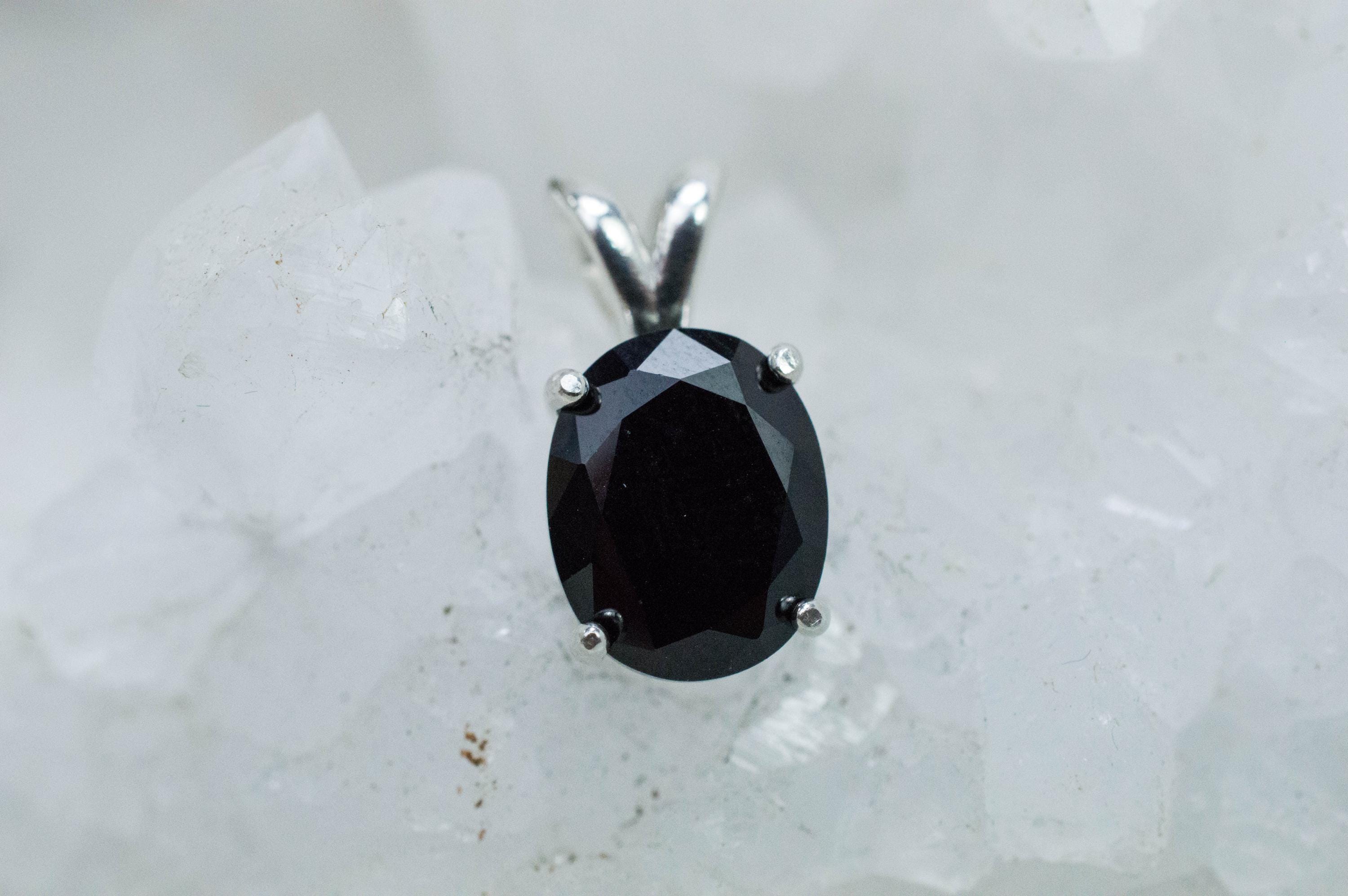 Black Spinel Pendant; Natural Untreated Thailand Spinel; 3.040cts - Mark Oliver Gems