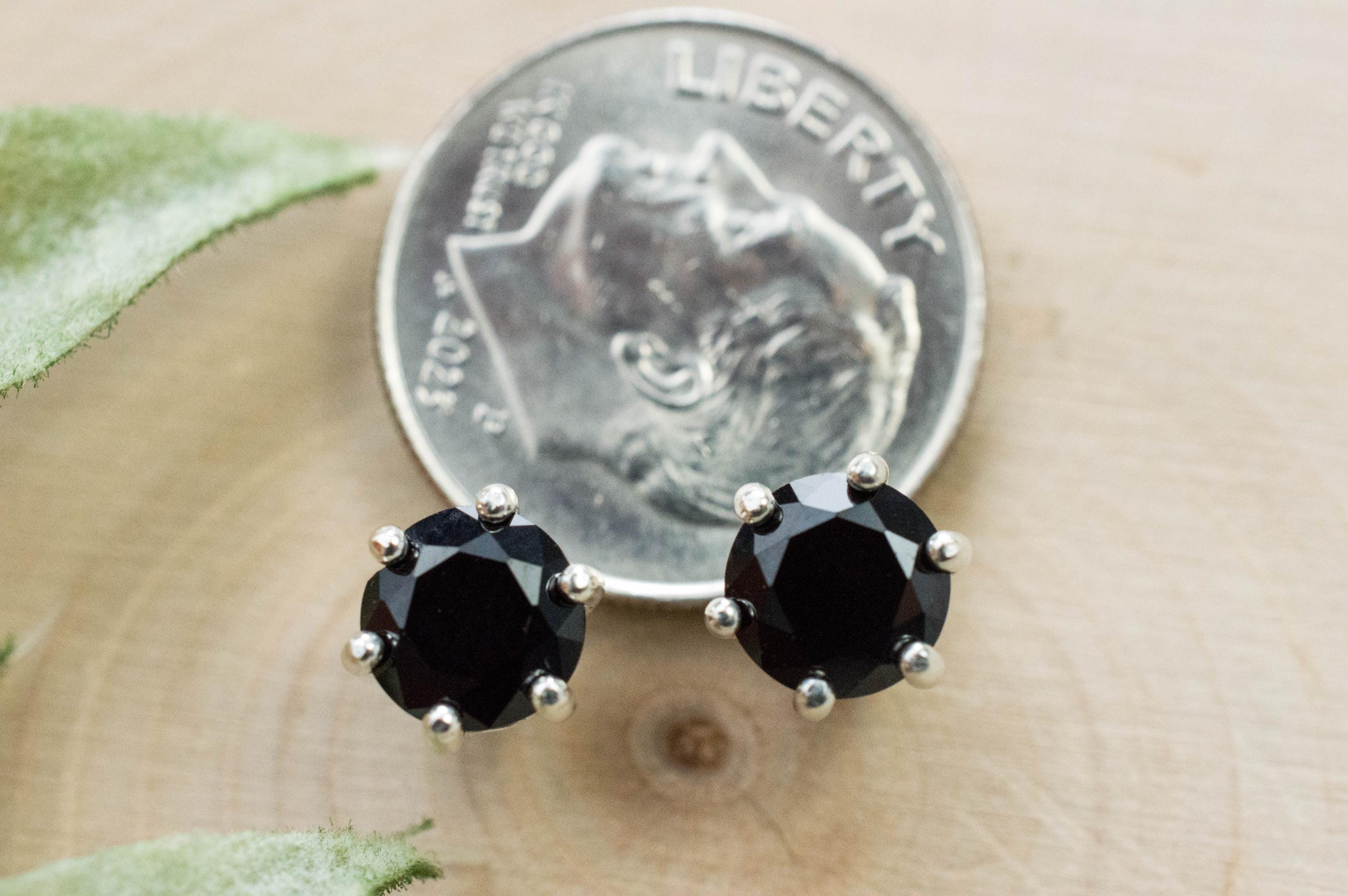 Black Spinel Earrings; Natural Untreated Thailand Spinel; 1.975cts - Mark Oliver Gems