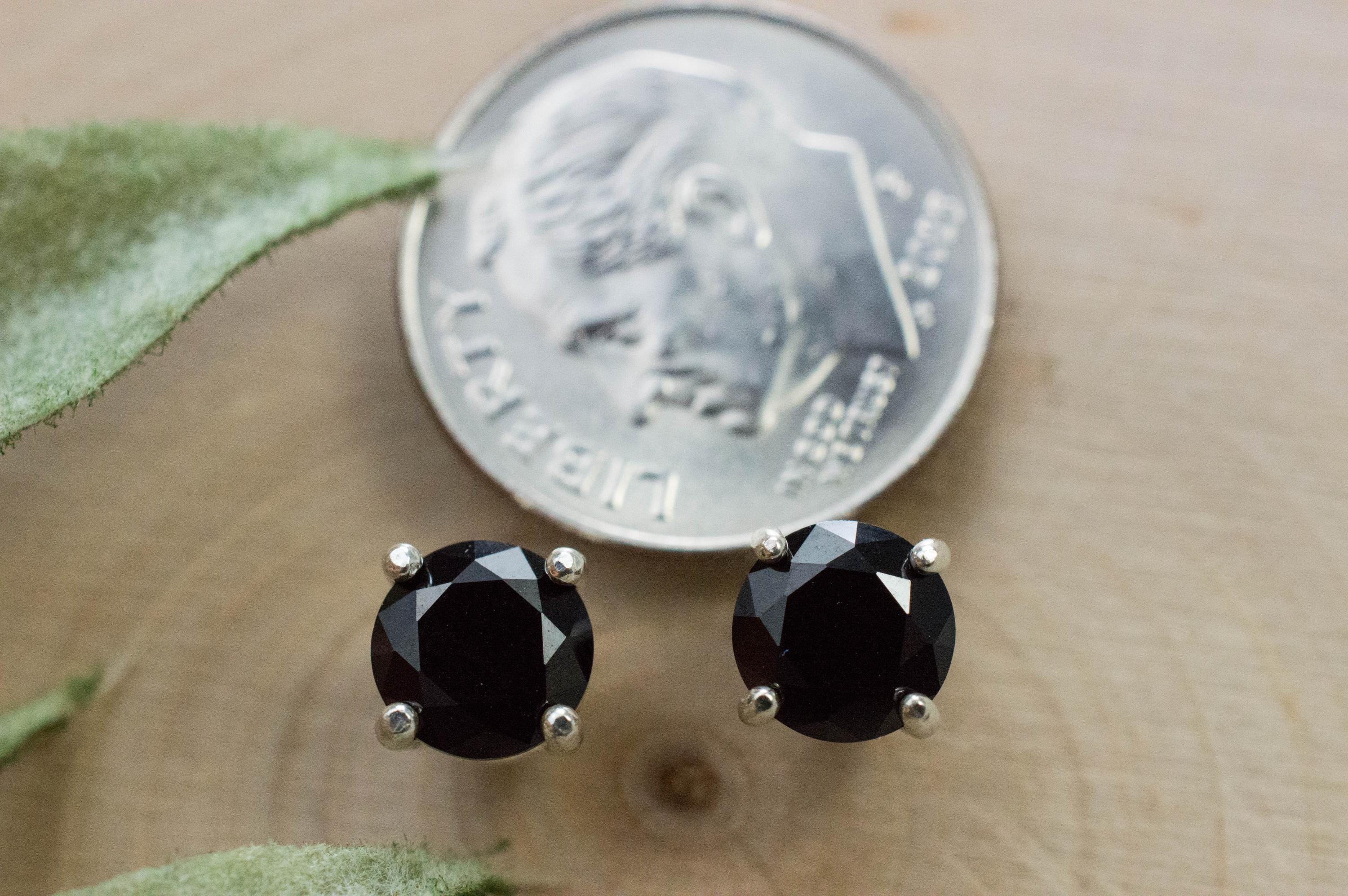 Black Spinel Earrings; Natural Untreated Thailand Spinel; 1.980cts - Mark Oliver Gems