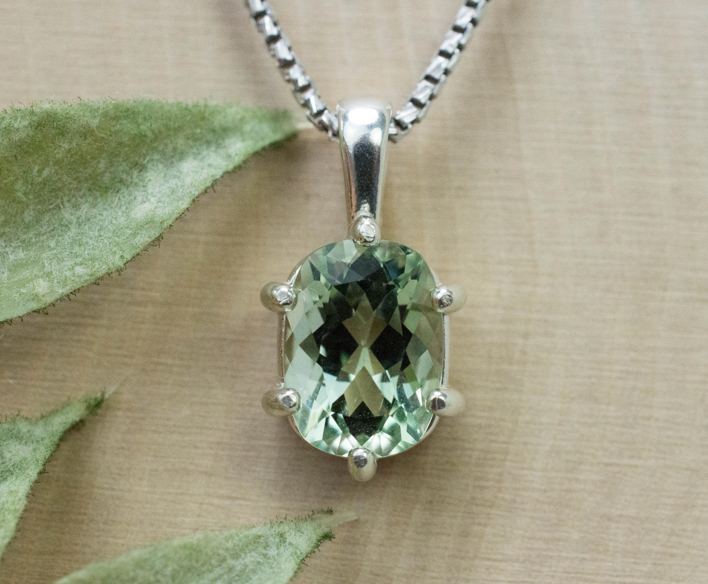 Prasiolite Pendant; Natural Brazil Green Amethyst; 2.735cts - Mark Oliver Gems