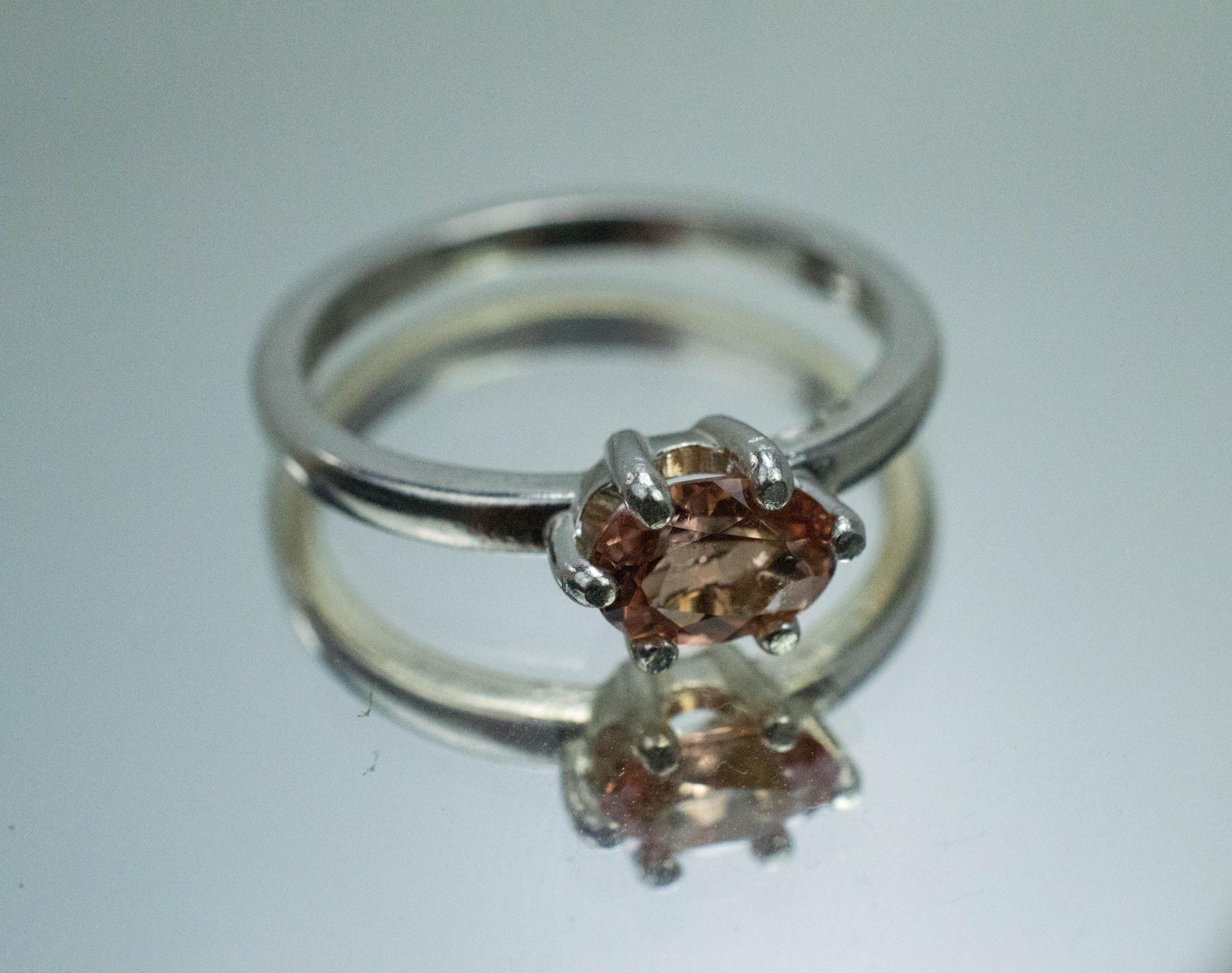 Peach Tourmaline Ring, Natural Untreated Brazil Tourmaline; 0.945cts - Mark Oliver Gems