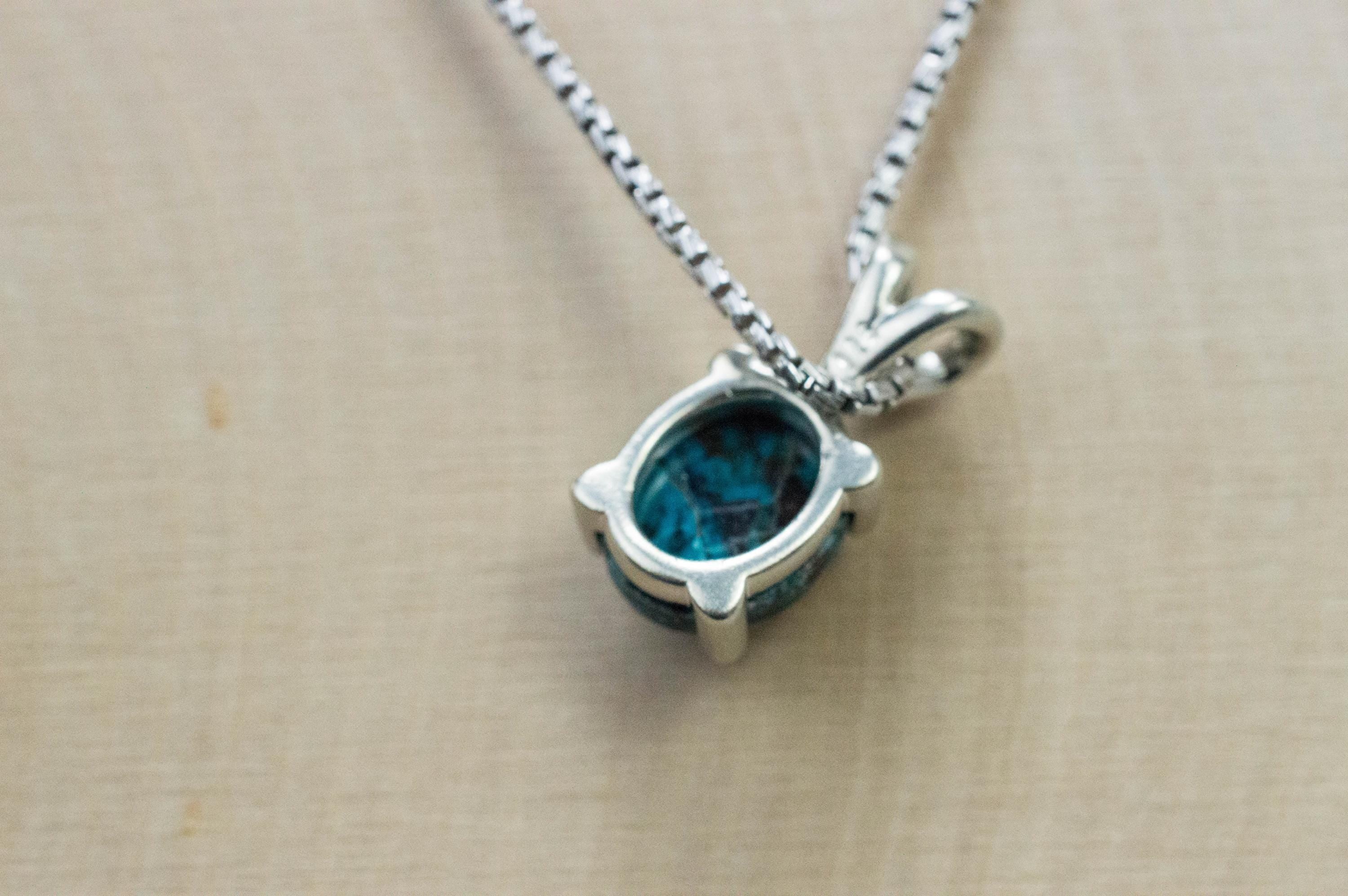 Chrysocolla Pendant; Natural Untreated Arizona Inspiration Mine Chrysocolla; 2.605cts - Mark Oliver Gems