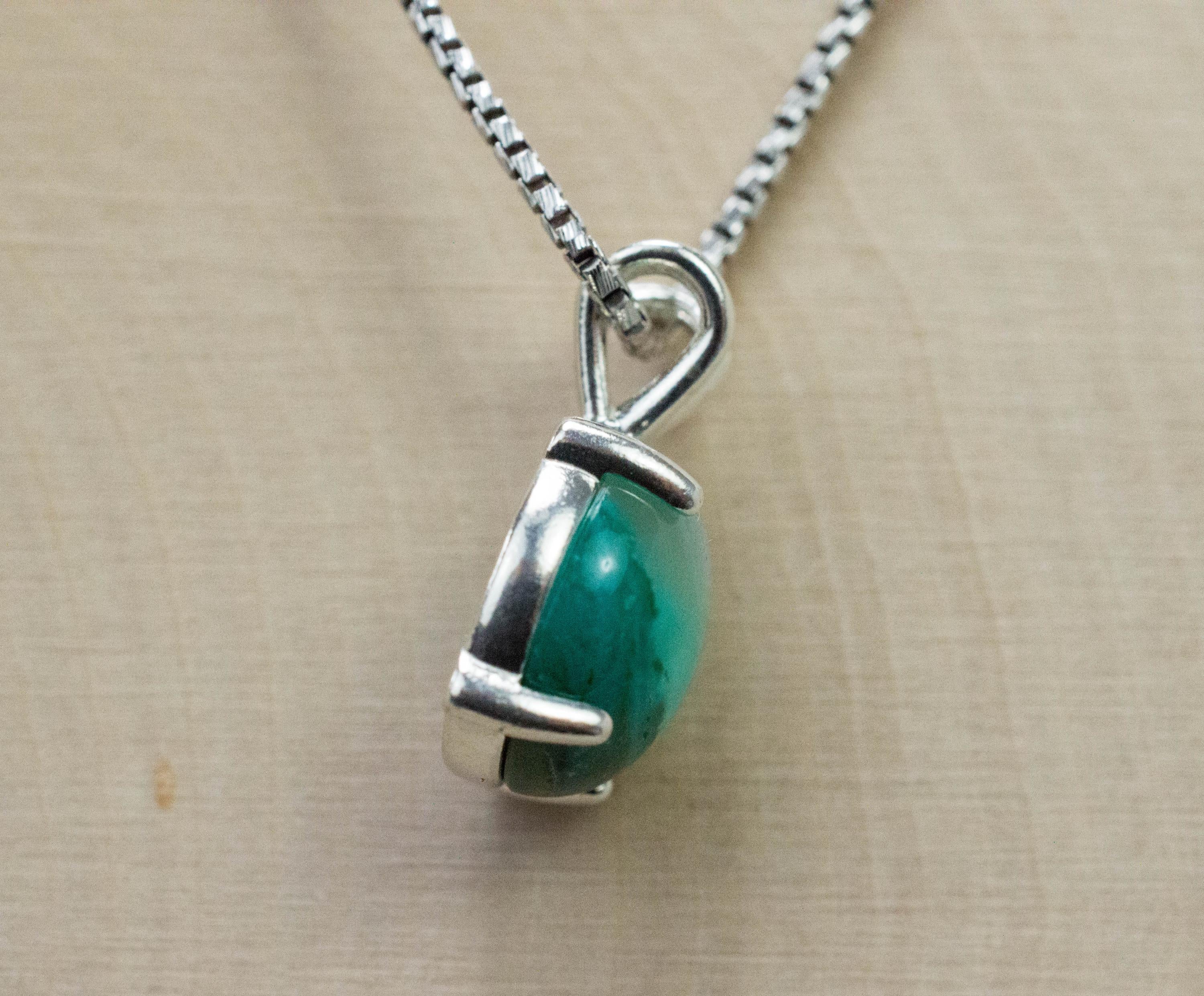 Chrysocolla Pendant; Natural Untreated Arizona Inspiration Mine Chrysocolla; 4.670cts - Mark Oliver Gems