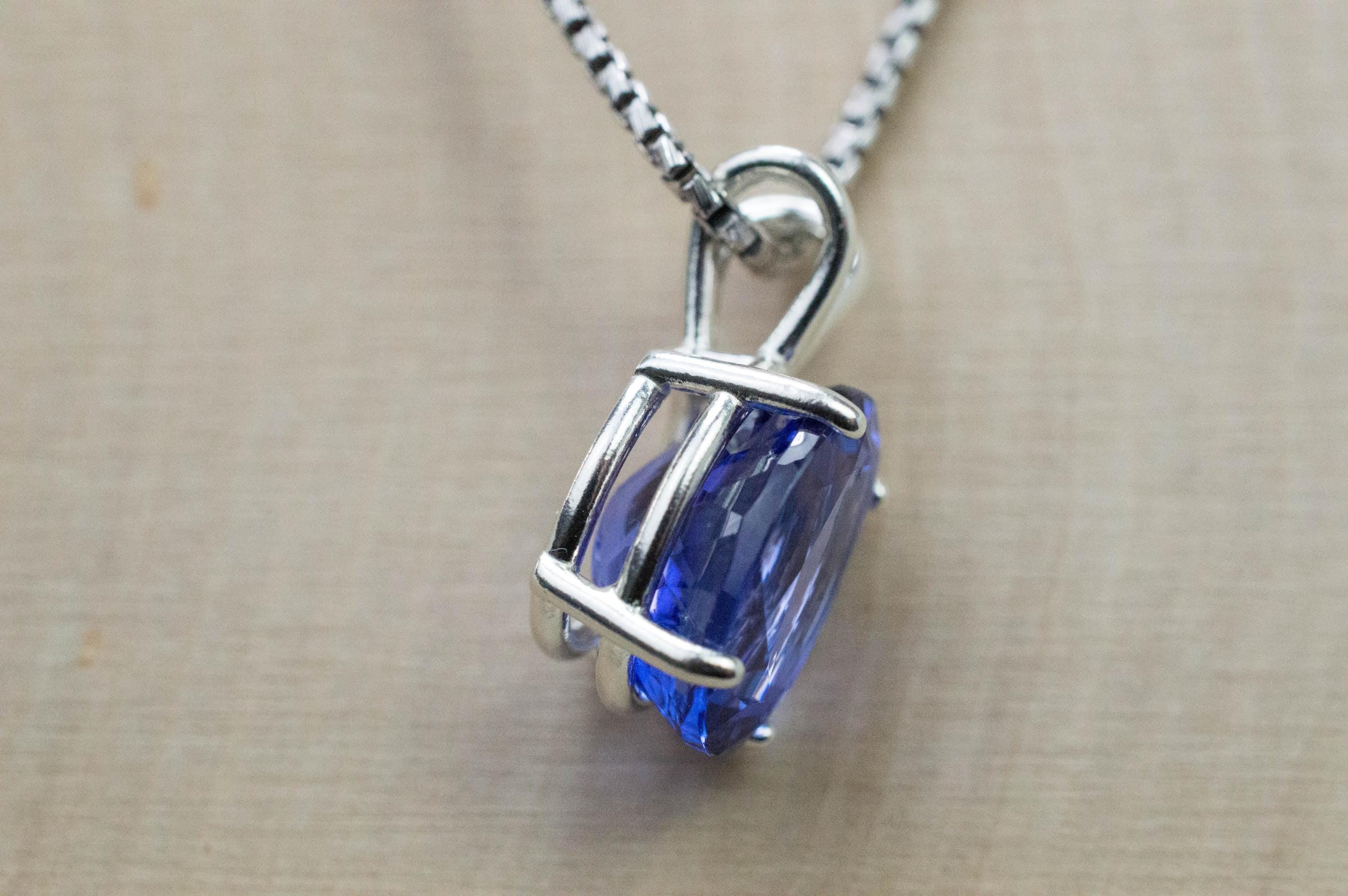 Tanzanite Pendant; Natural Tanzania Tanzanite; 5.795cts - Mark Oliver Gems