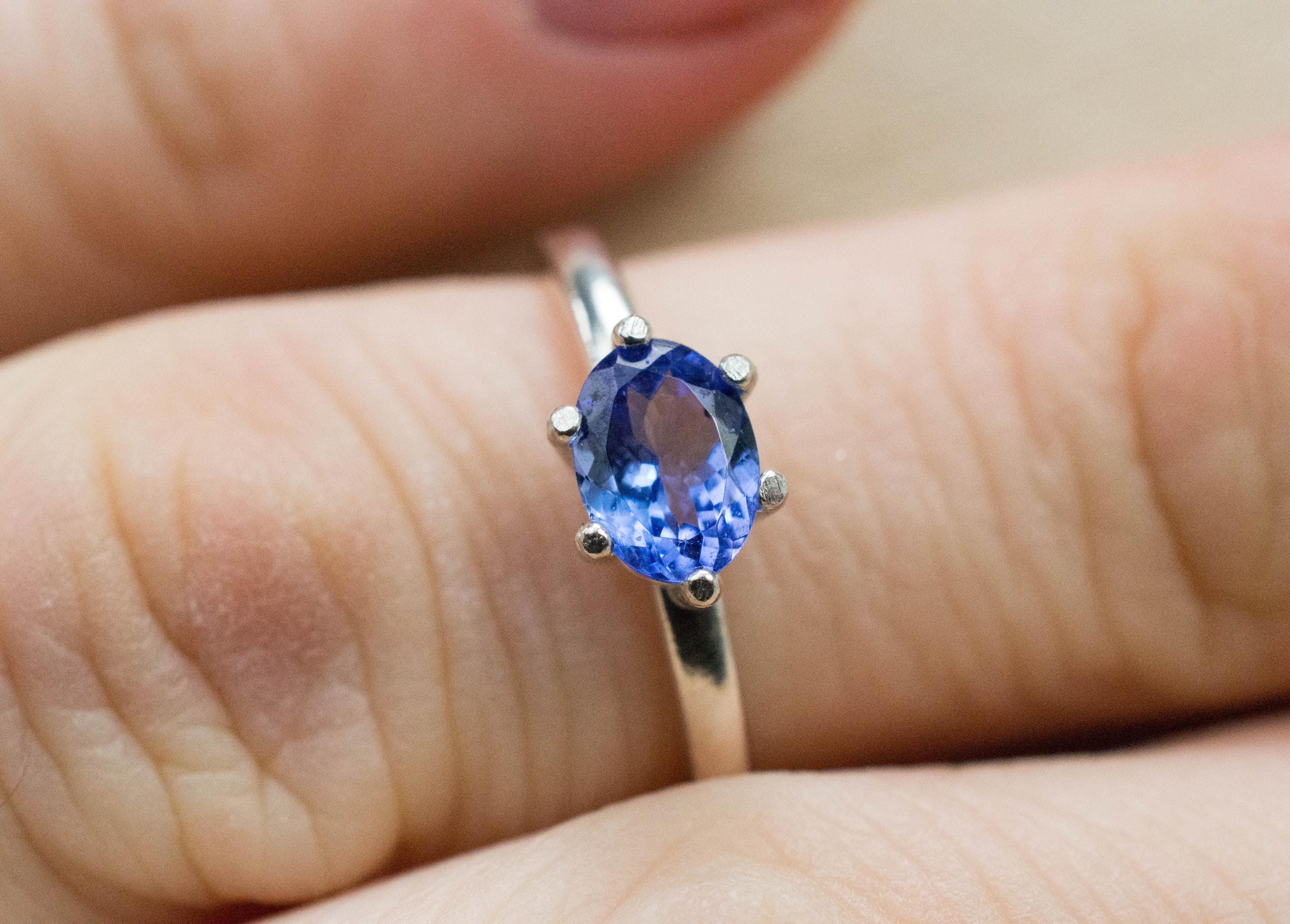 Tanzanite Ring; Natural Tanzania Tanzanite; 0.810cts - Mark Oliver Gems