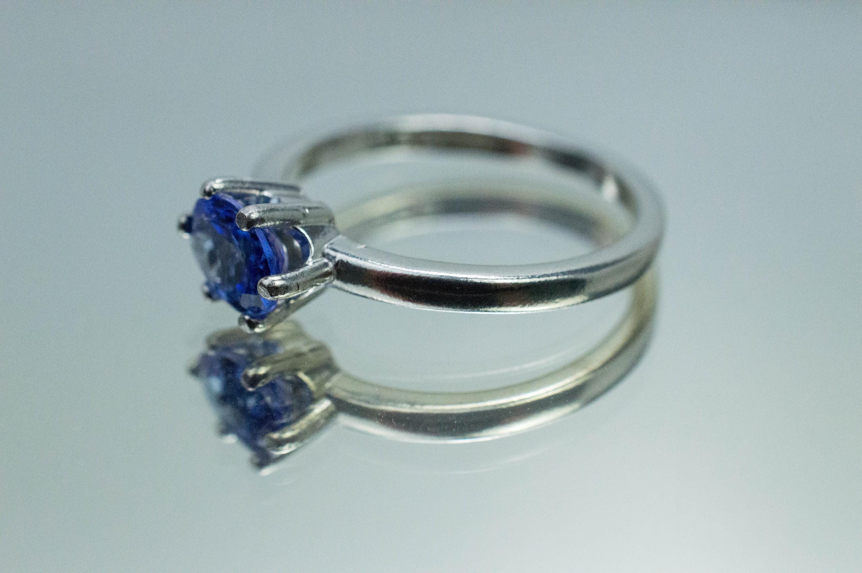 Tanzanite Ring; Natural Tanzania Tanzanite; 0.810cts - Mark Oliver Gems