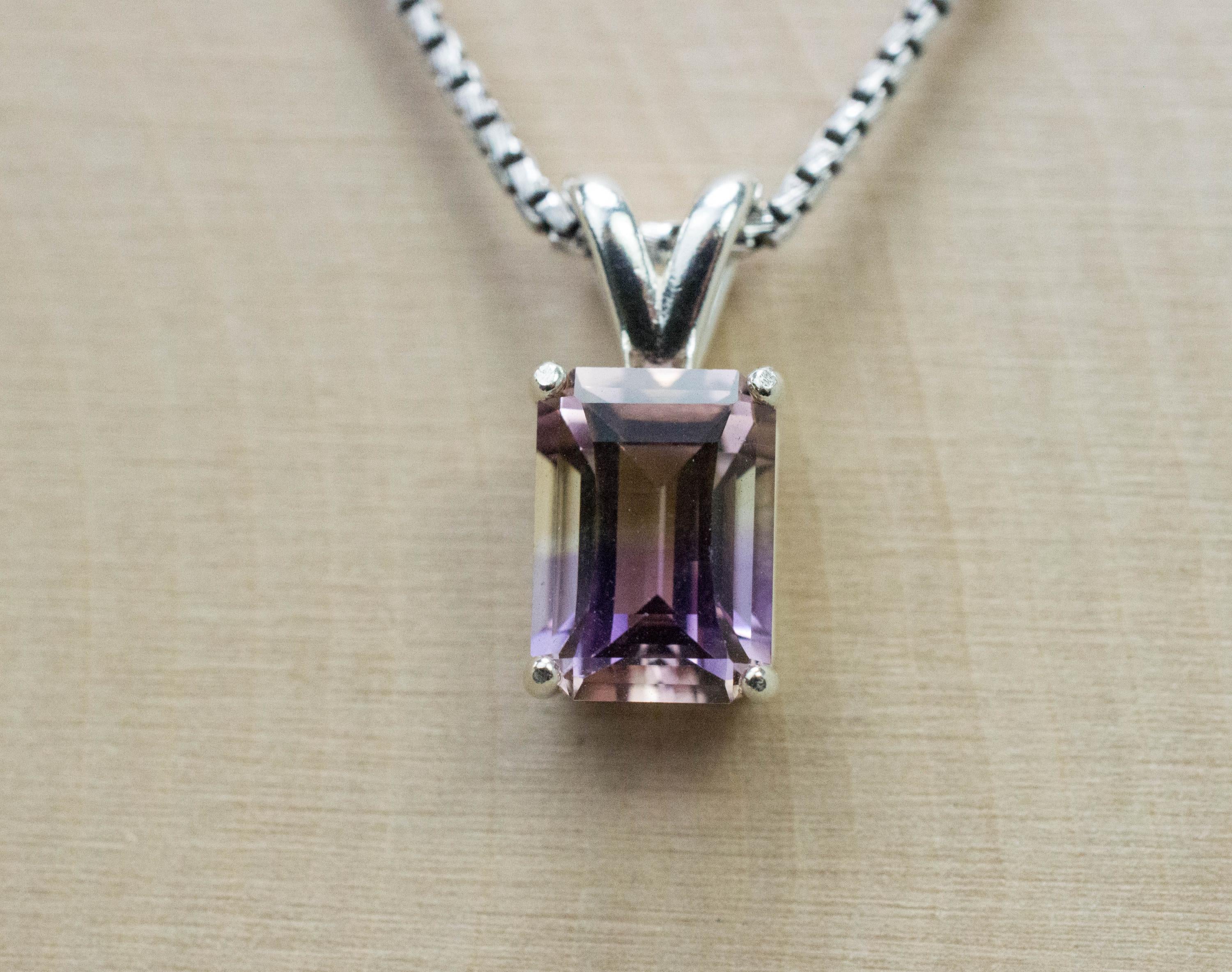 Ametrine Pendant; Natural Untreated Bolivia Ametrine; 2.130cts - Mark Oliver Gems