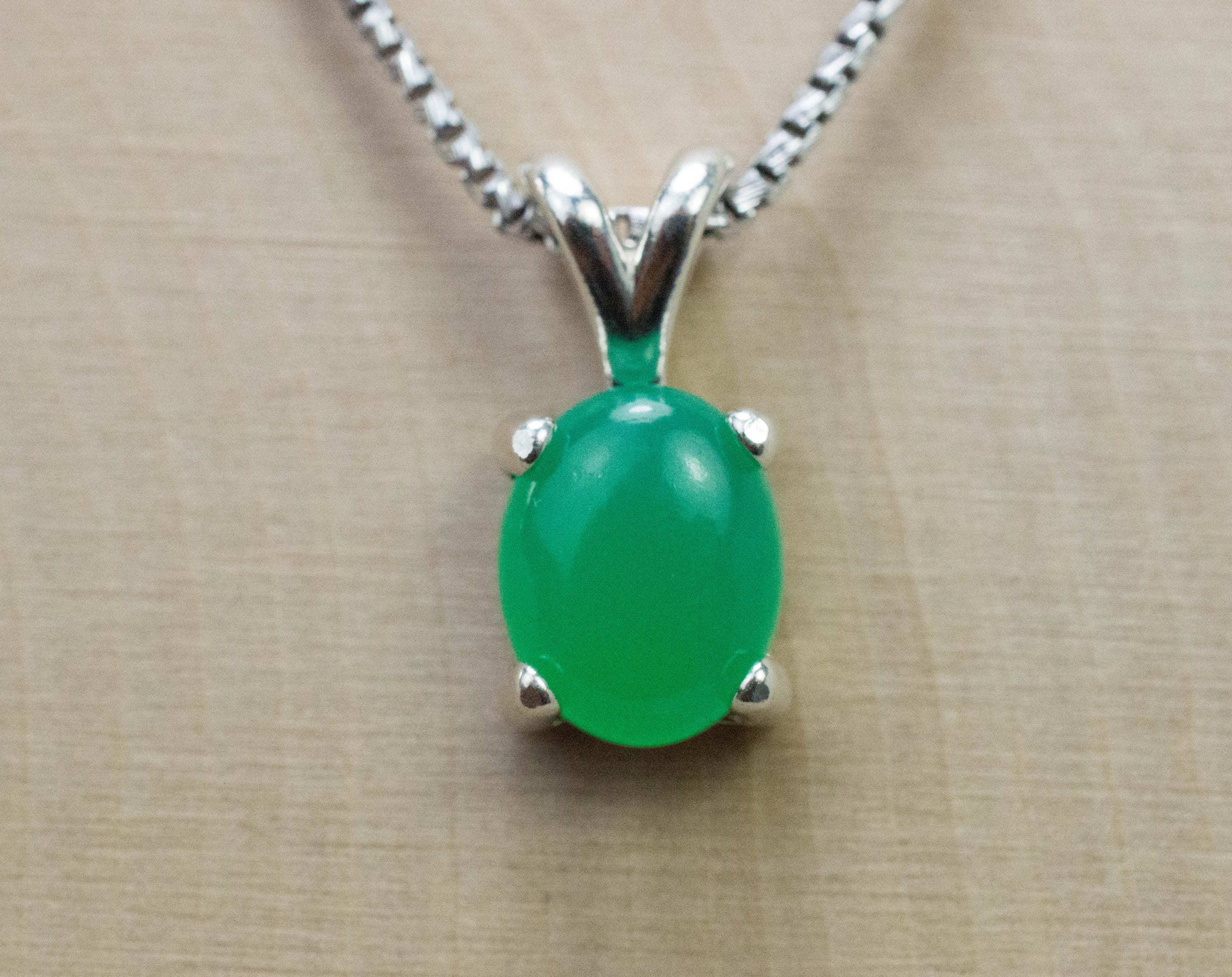 Chrysoprase Pendant; Genuine Untreated Australia Chrysoprase; 2.040cts - Mark Oliver Gems