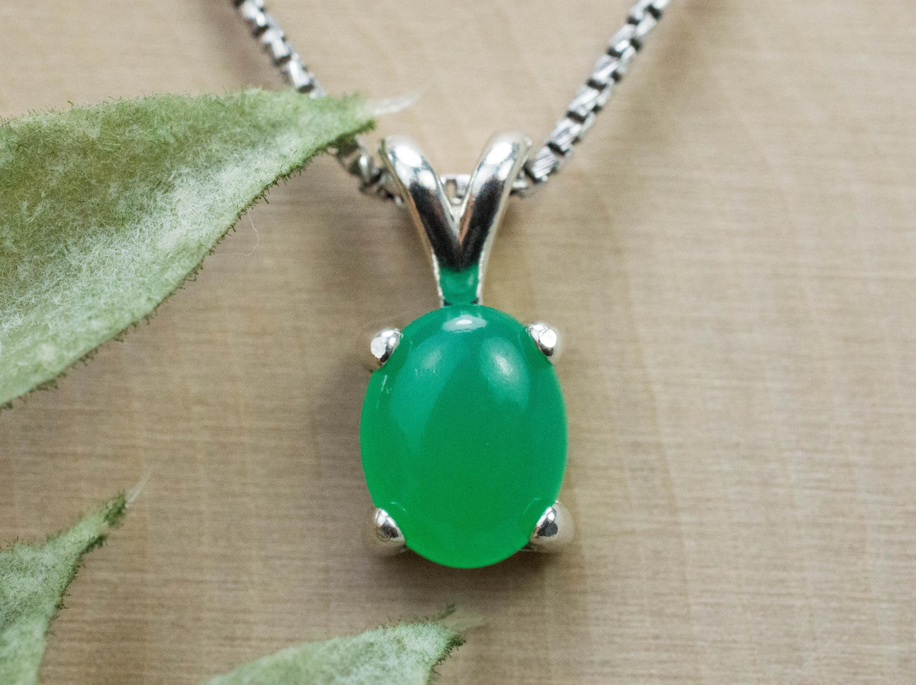 Chrysoprase Pendant; Genuine Untreated Australia Chrysoprase; 2.040cts - Mark Oliver Gems