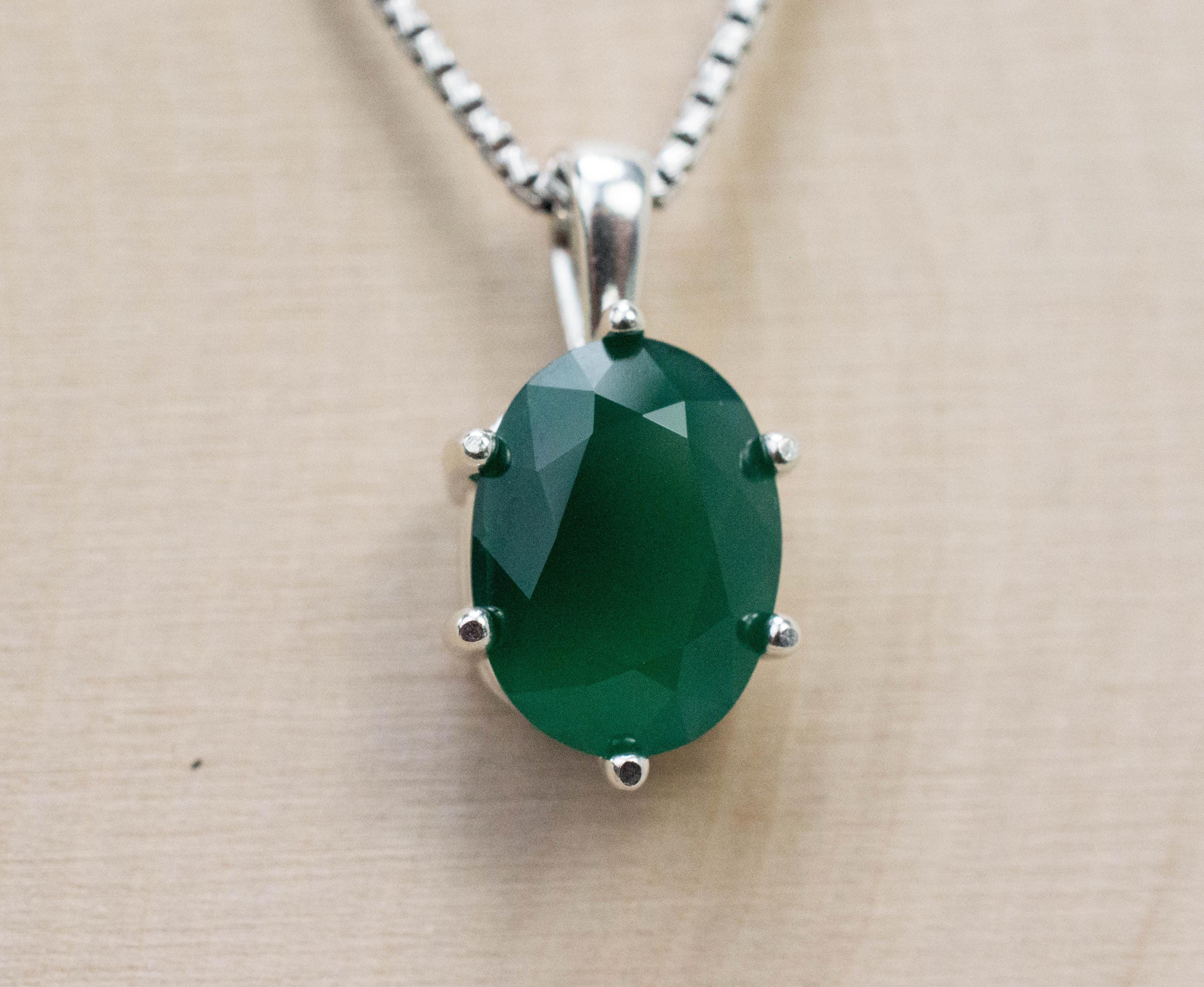 Chrome Chalcedony Pendant; Natural Untreated Zimbabwe Chalcedony; 3.215cts - Mark Oliver Gems