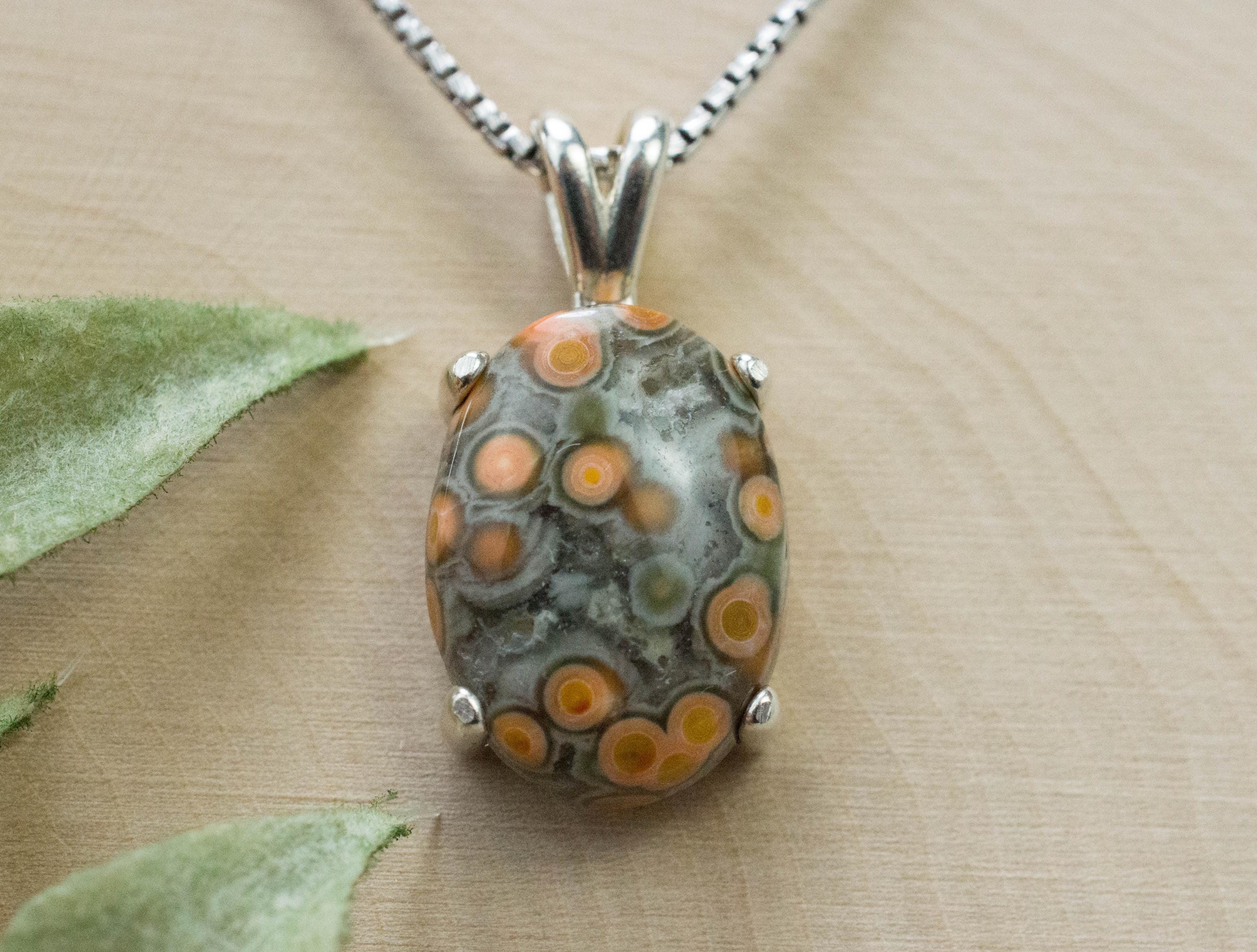 Ocean Jasper Pendant; Natural Untreated Madagascar Jasper; 8.860cts - Mark Oliver Gems