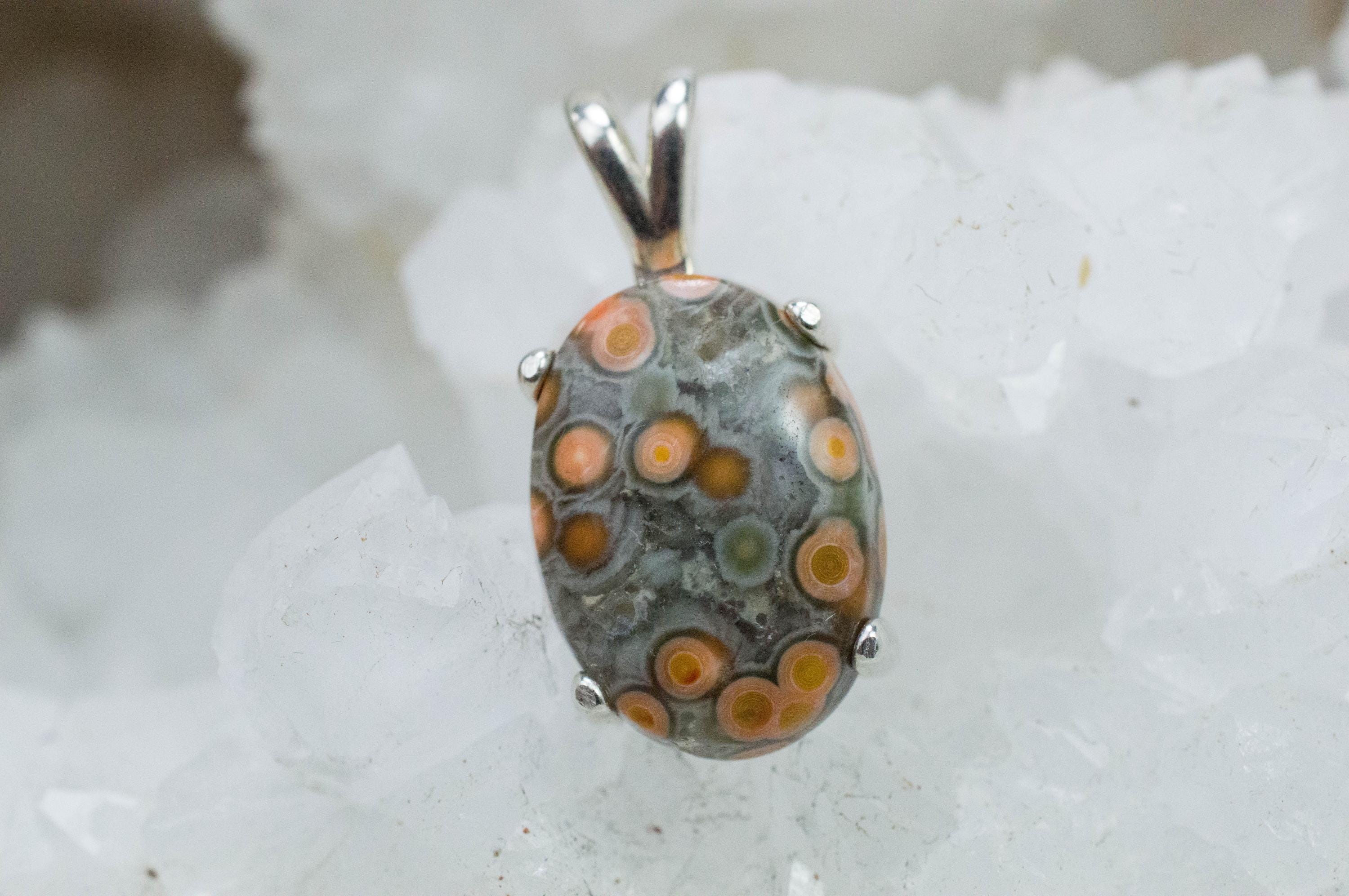 Ocean Jasper Pendant; Natural Untreated Madagascar Jasper; 8.860cts - Mark Oliver Gems