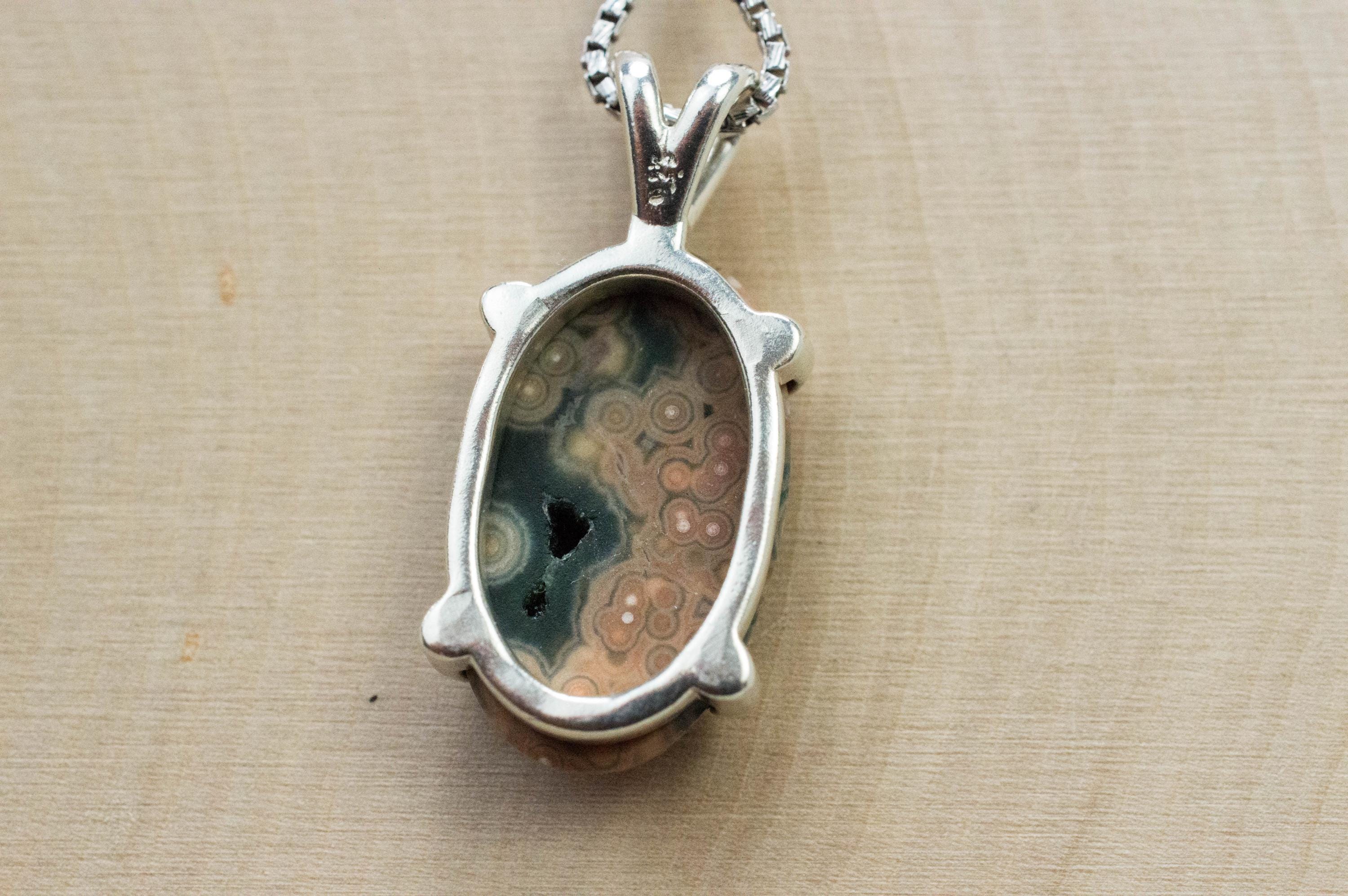 Ocean Jasper Pendant; Natural Untreated Madagascar Jasper; 9.255cts - Mark Oliver Gems