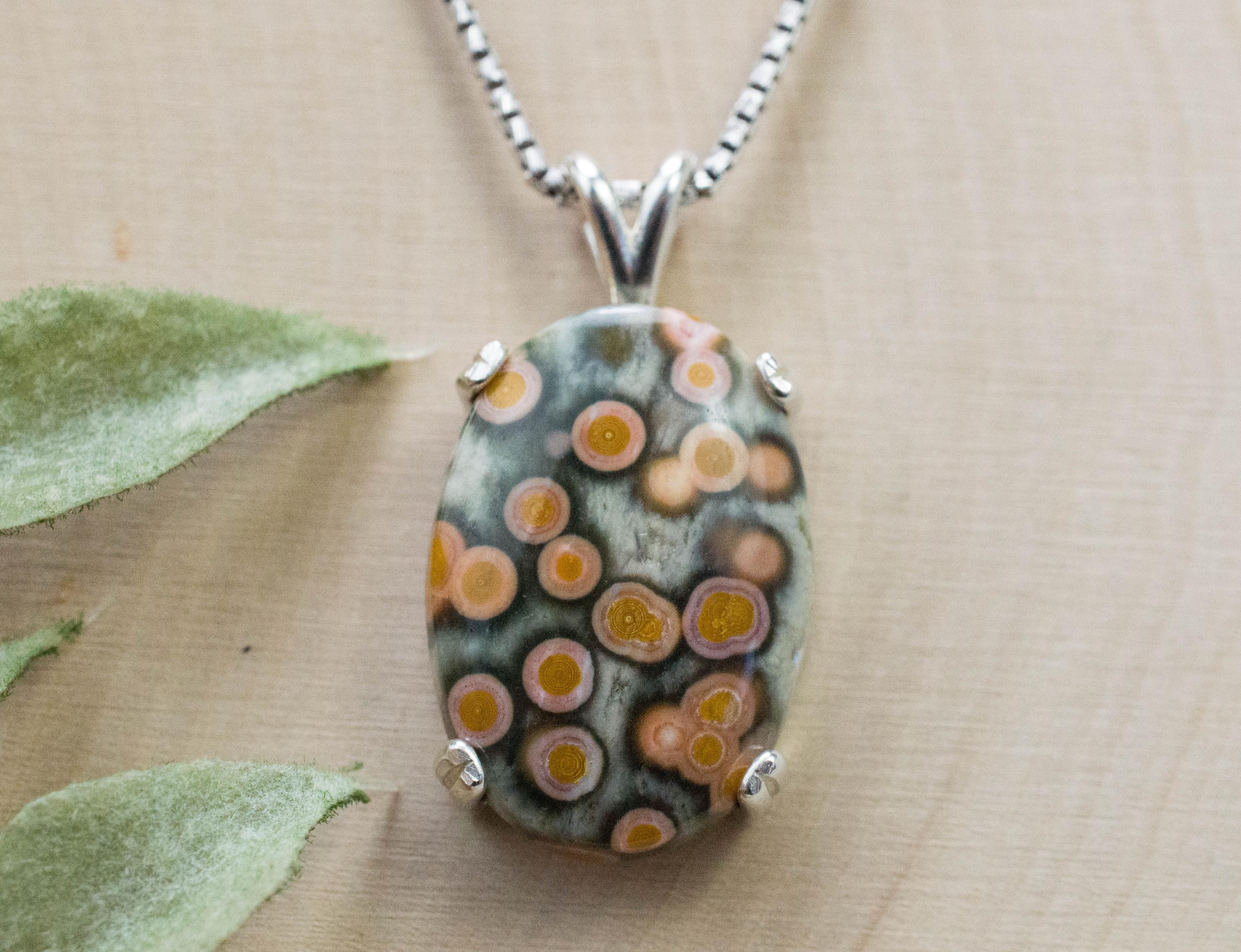 Ocean Jasper Pendant; Natural Untreated Madagascar Jasper; 13.705cts - Mark Oliver Gems