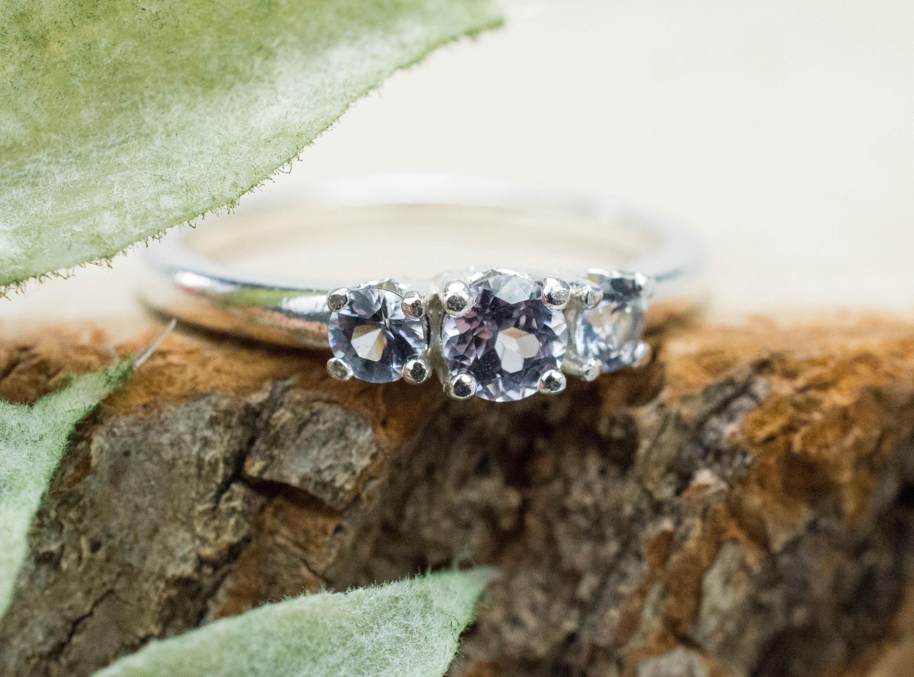 Gray Spinel Ring, Natural Untreated Mozambique Spinel; 0.540cts - Mark Oliver Gems