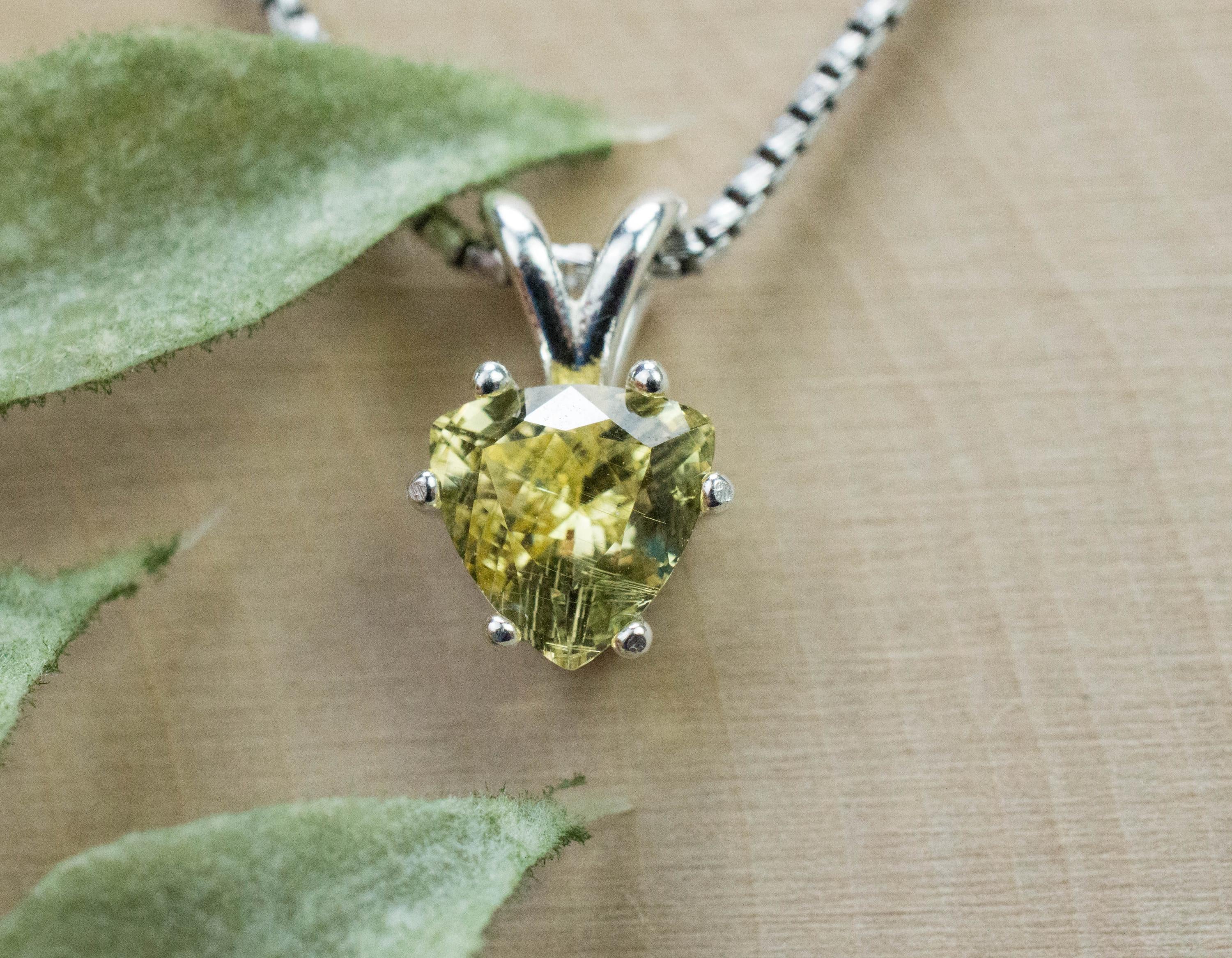 Danburite Pendant; Natural Untreated Tanzanian Yellow Danburite; 1.310cts - Mark Oliver Gems