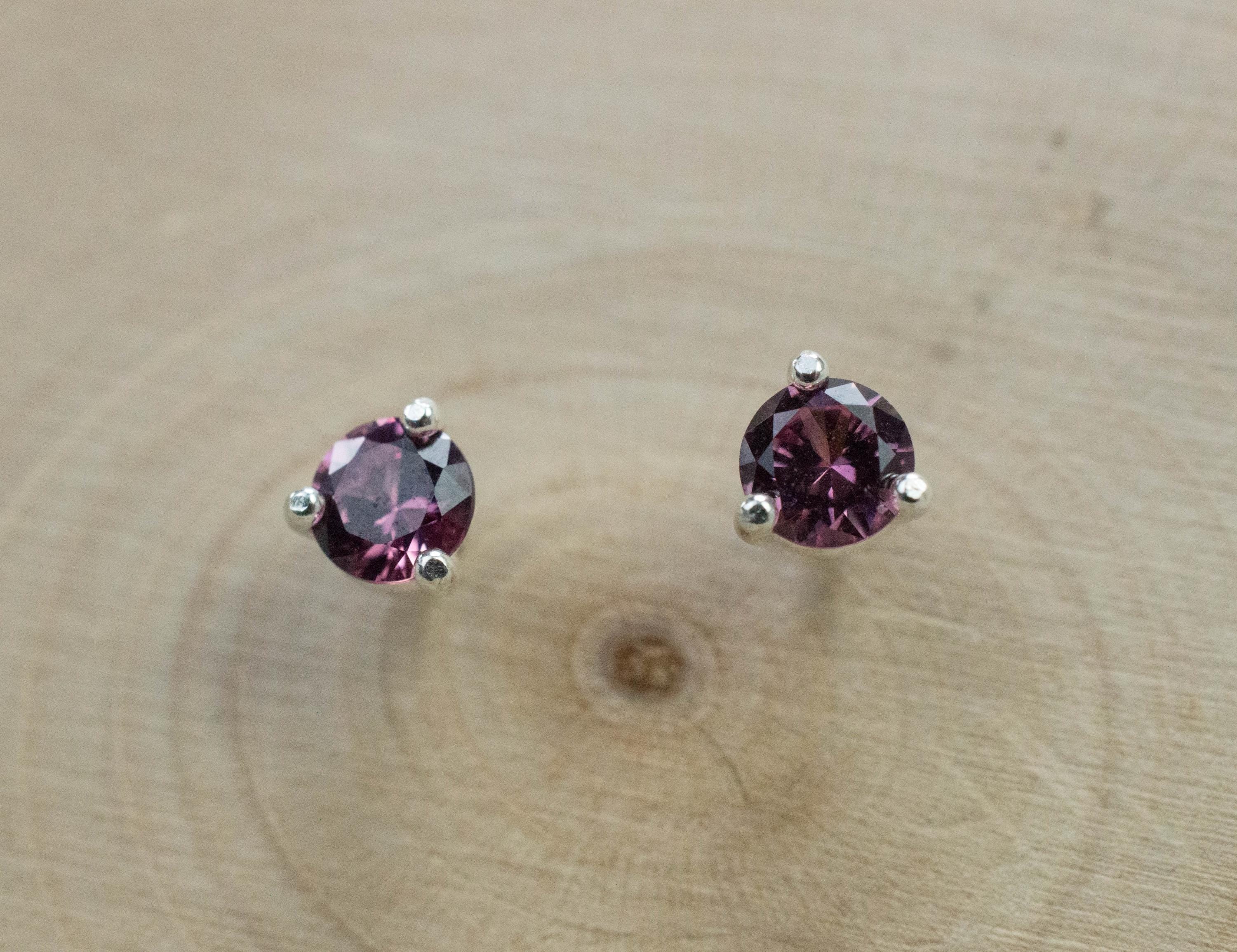 Umbalite Garnet Earrings, Natural Untreated Tanzanian Garnet; 0.610cts - Mark Oliver Gems
