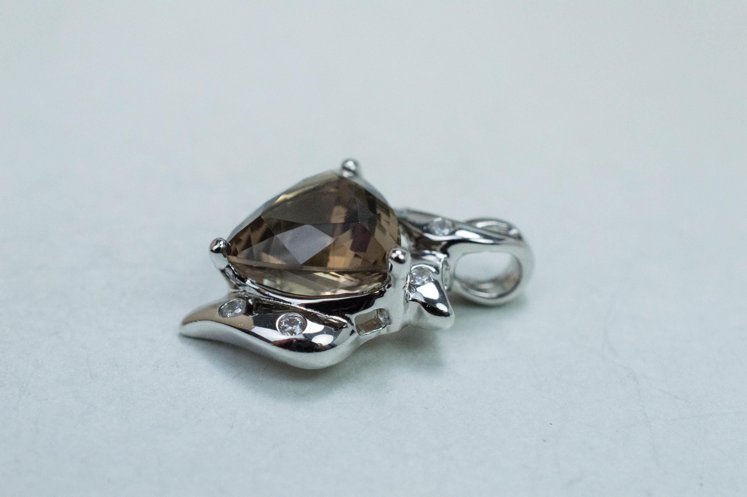 Smoky Quartz Pendant; Natural Untreated USA Smokey Quartz; 2.750cts - Mark Oliver Gems