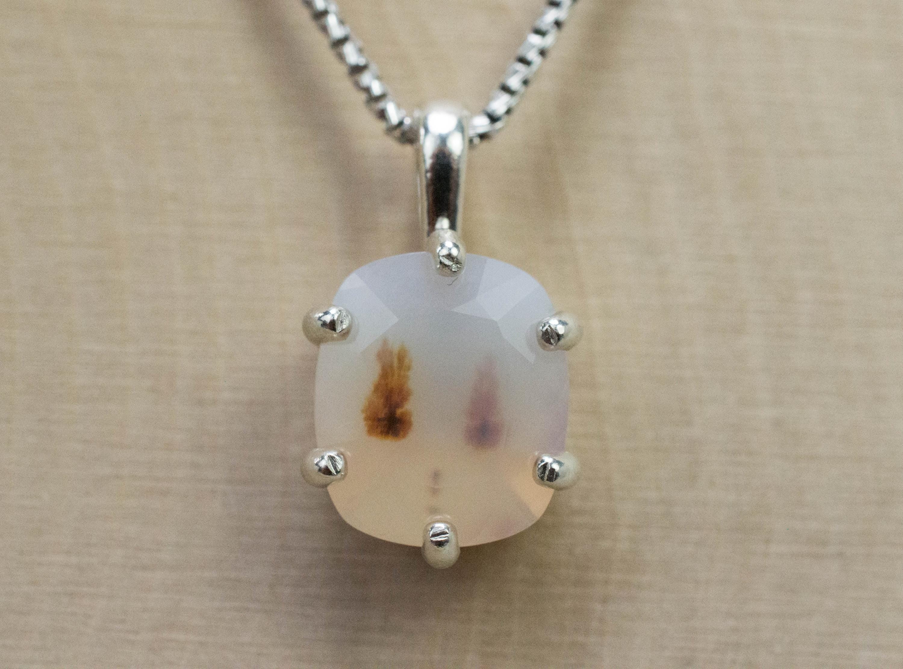Montana Moss Agate Pendant, Natural Untreated USA Agate; 4.435cts - Mark Oliver Gems
