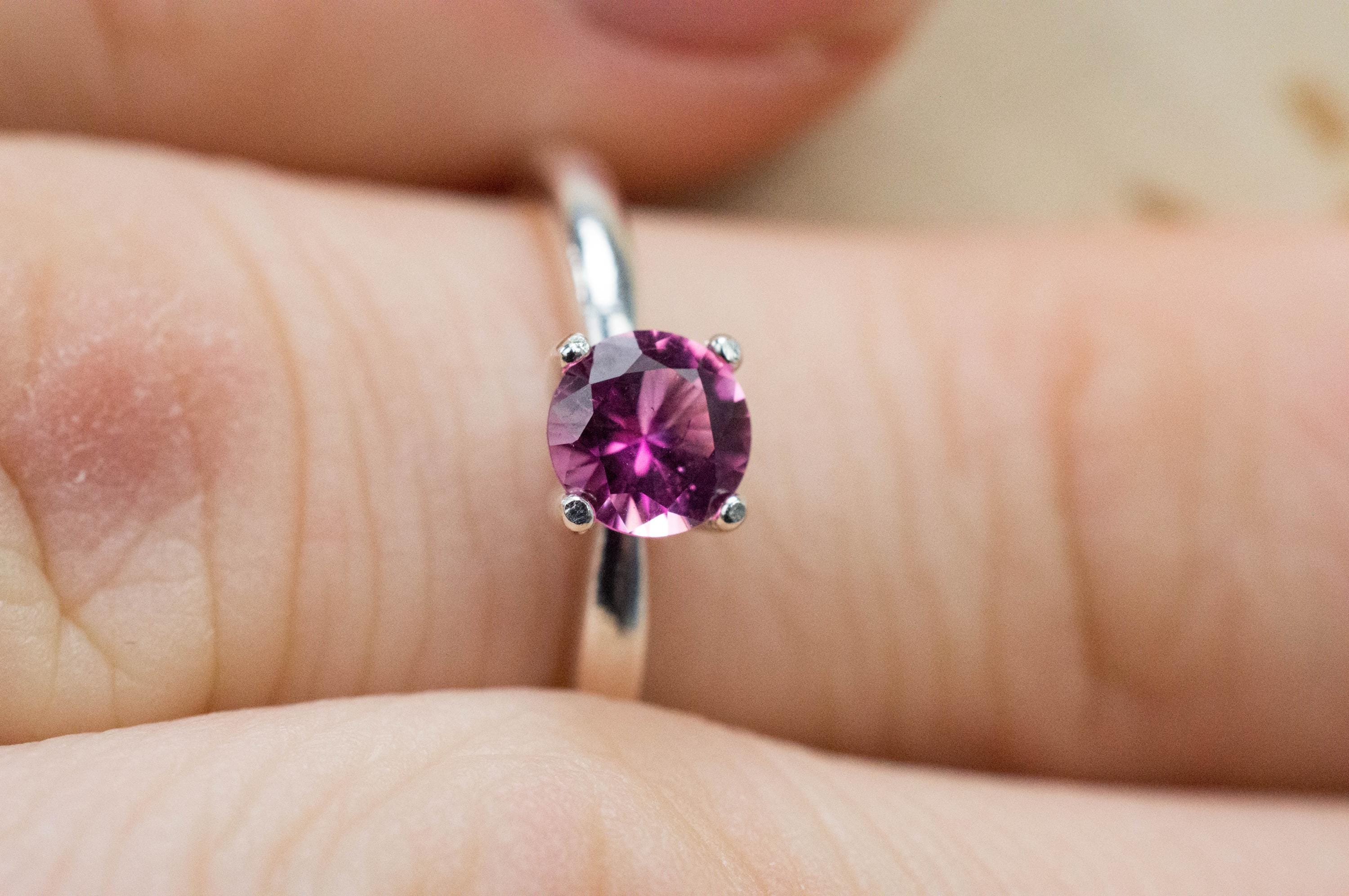 Pink Tourmaline Ring, Natural Untreated San Diego Tourmaline; 0.475cts - Mark Oliver Gems