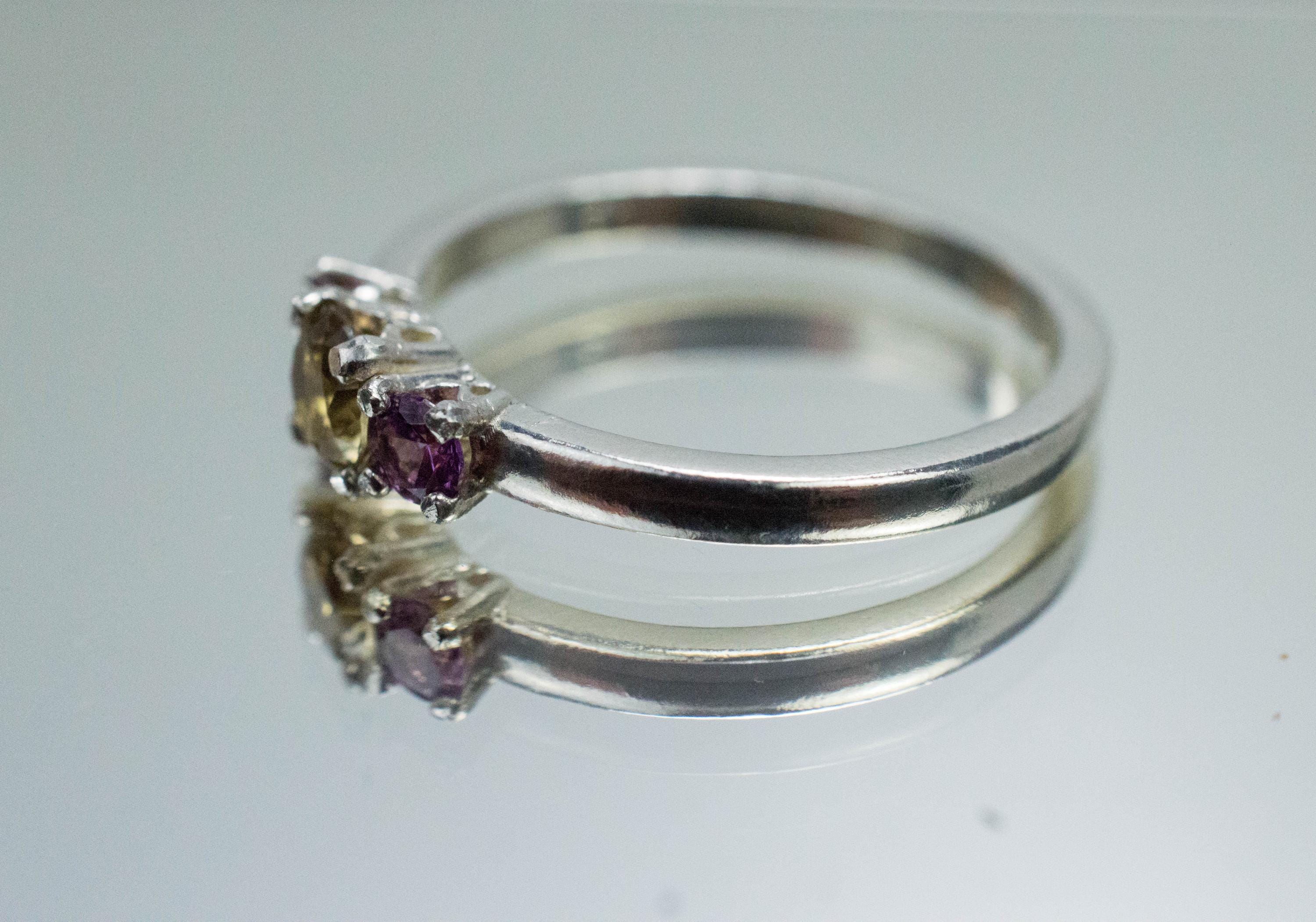 Tourmaline and Garnet Ring, Natural Untreated San Diego Tourmaline and Purple Garnet - Mark Oliver Gems