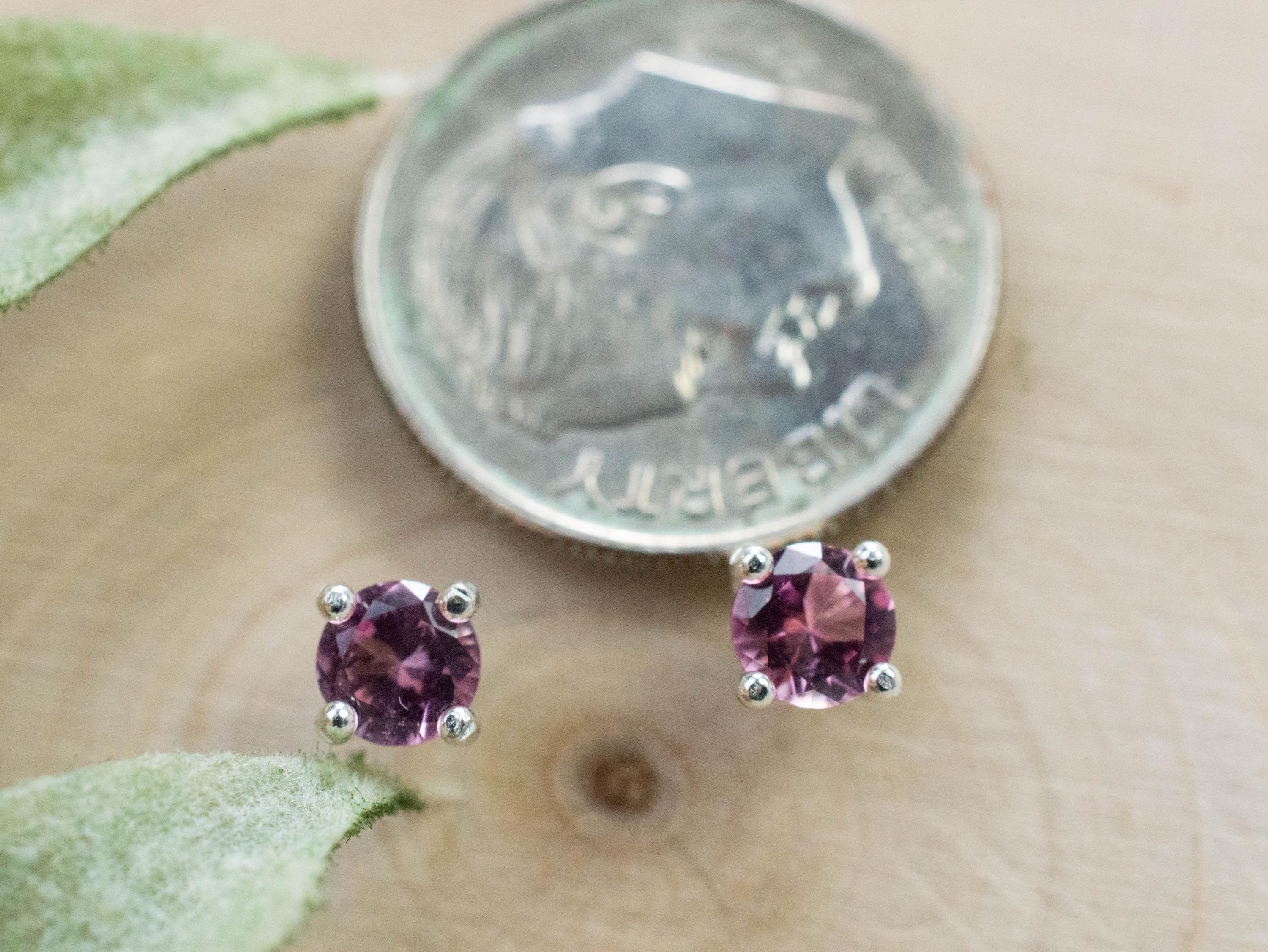 Pink Tourmaline Earrings; Natural Untreated San Diego Tourmaline; 0.495cts - Mark Oliver Gems