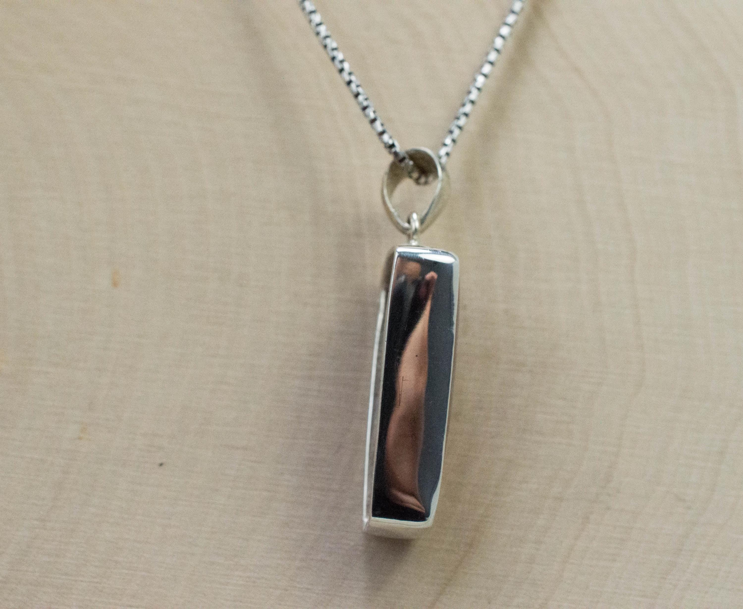 Sonora Sunset Chrysocolla Pendant; Natural Untreated Chrysocolla; 26x16mm - Mark Oliver Gems