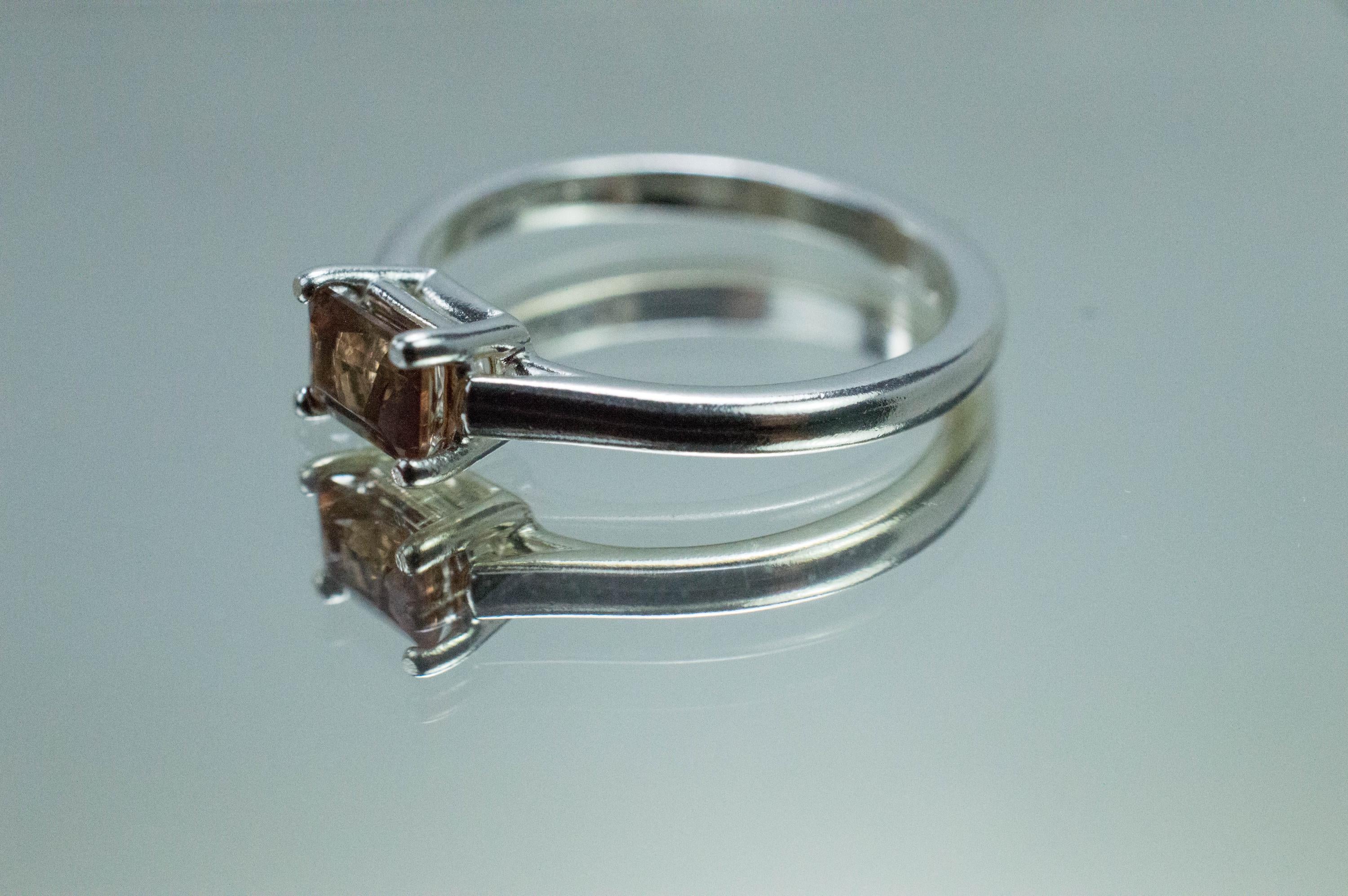 Andalusite Ring; Natural Untreated Brazil Andalusite; 0.575cts - Mark Oliver Gems