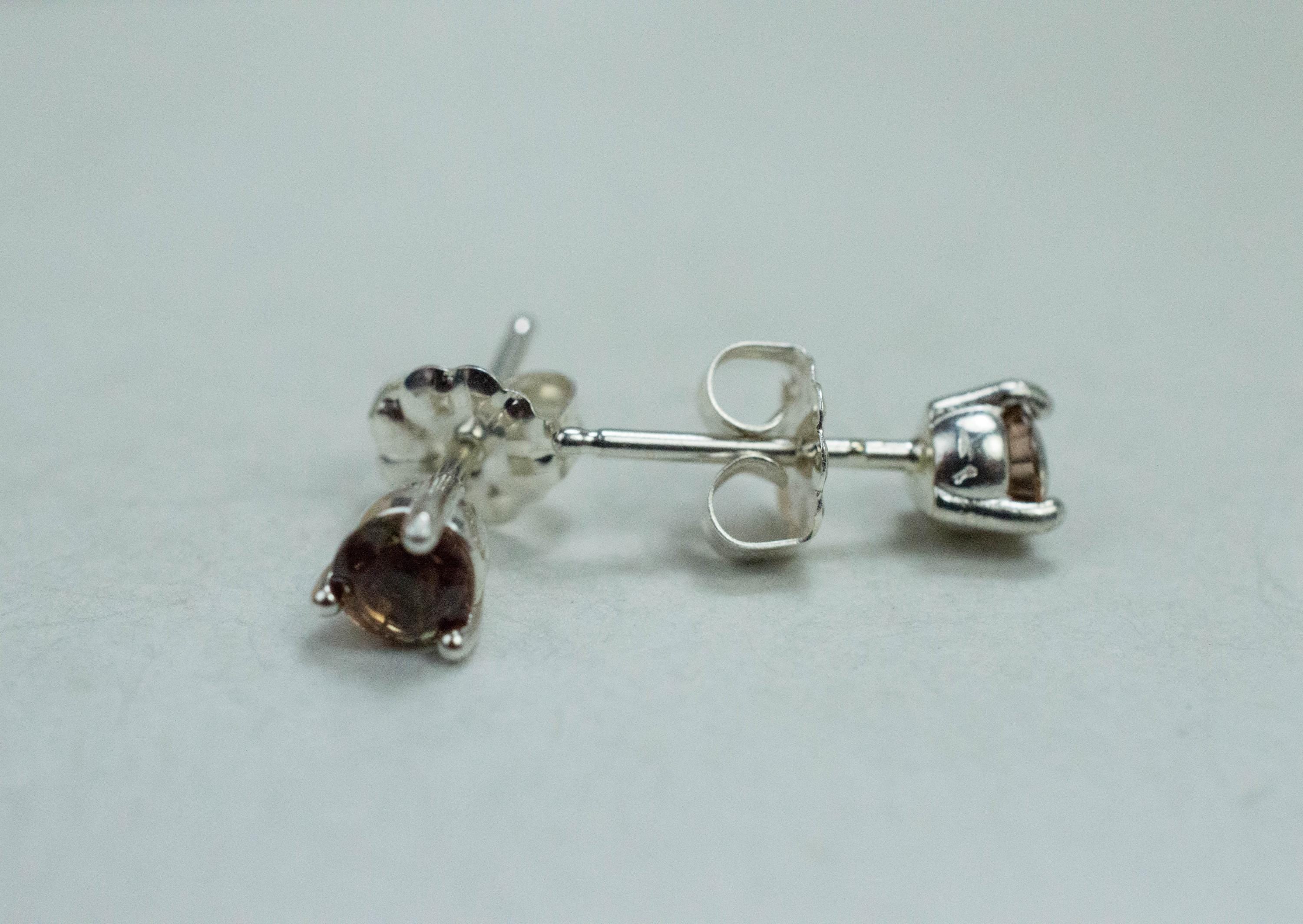 Andalusite Earrings; Natural Untreated Brazilian Andalusite; 0.515cts - Mark Oliver Gems