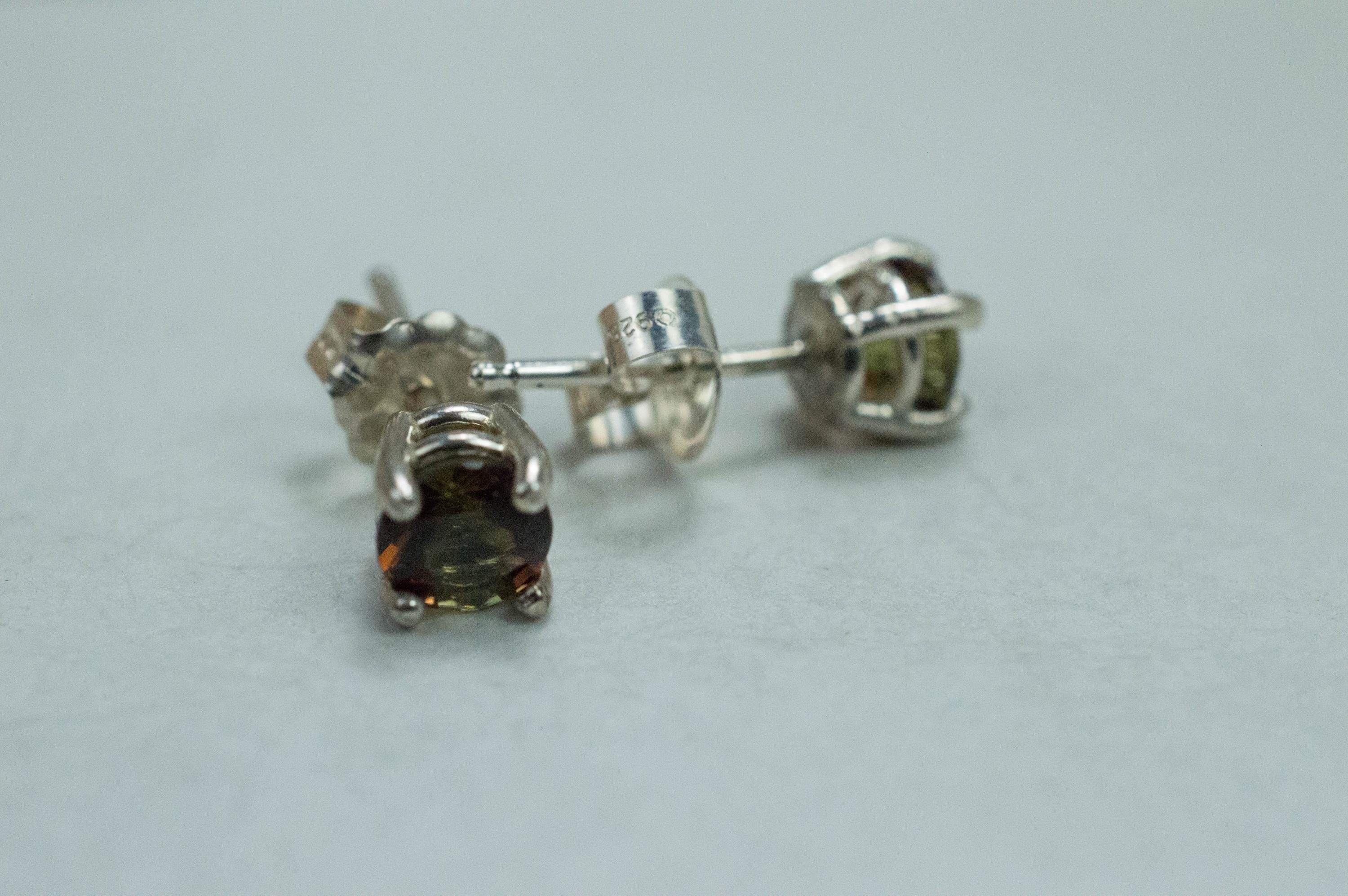 Andalusite Earrings; Natural Untreated Brazilian Andalusite; 0.850cts - Mark Oliver Gems