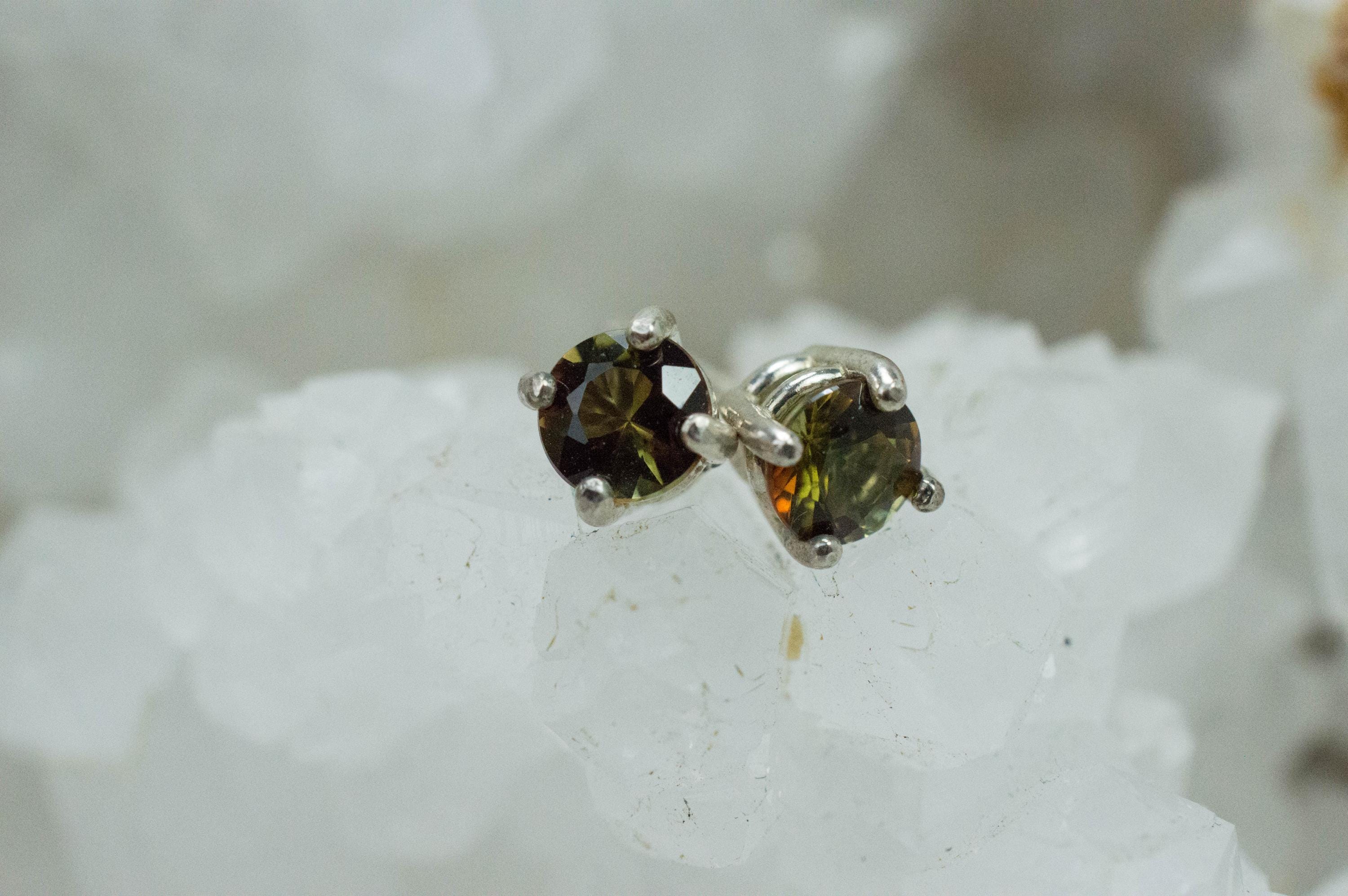Andalusite Earrings; Natural Untreated Brazilian Andalusite; 0.850cts - Mark Oliver Gems