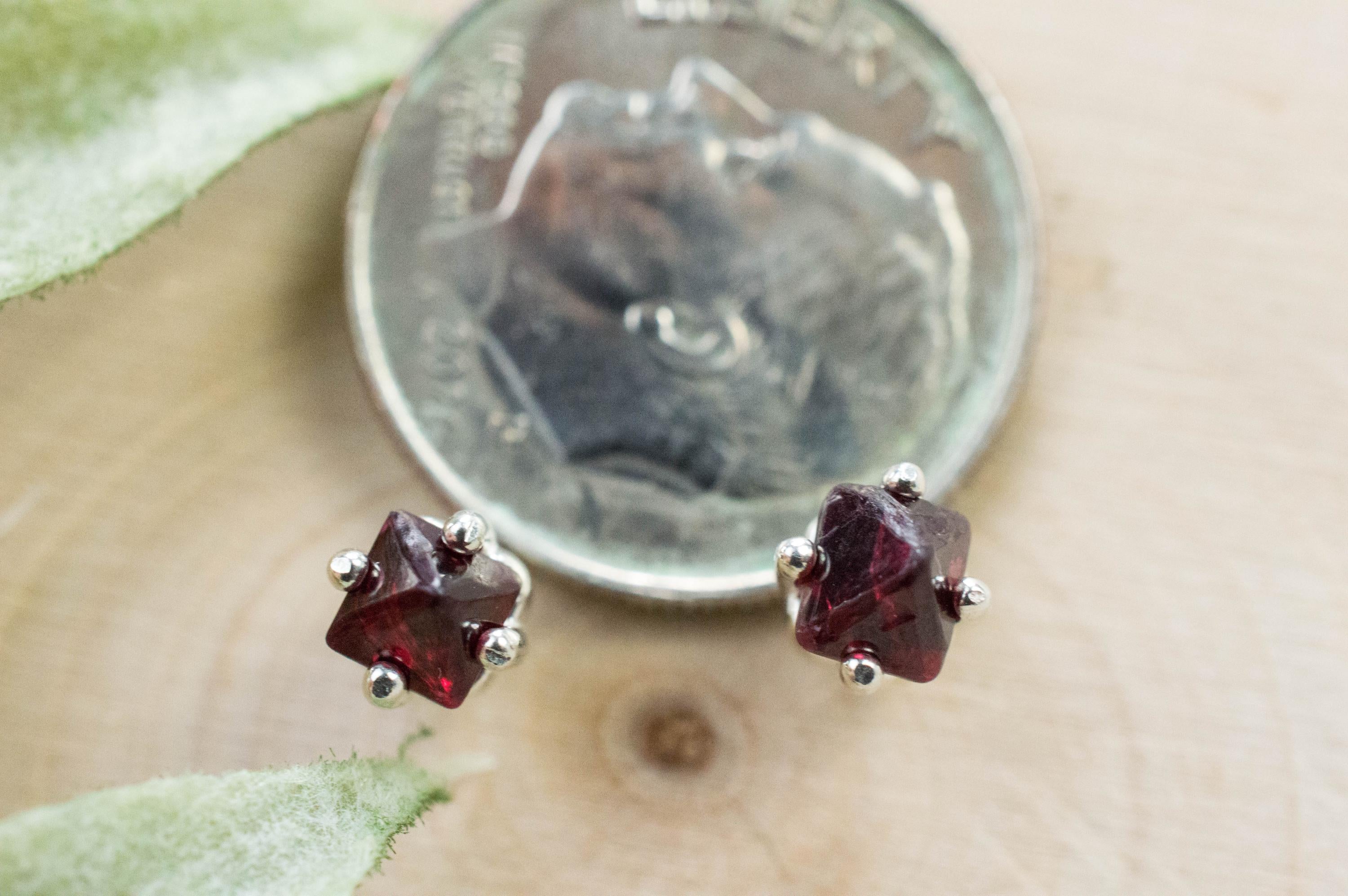 Red Spinel Earrings; Natural Untreated Burma Spinel; 1.080cts - Mark Oliver Gems