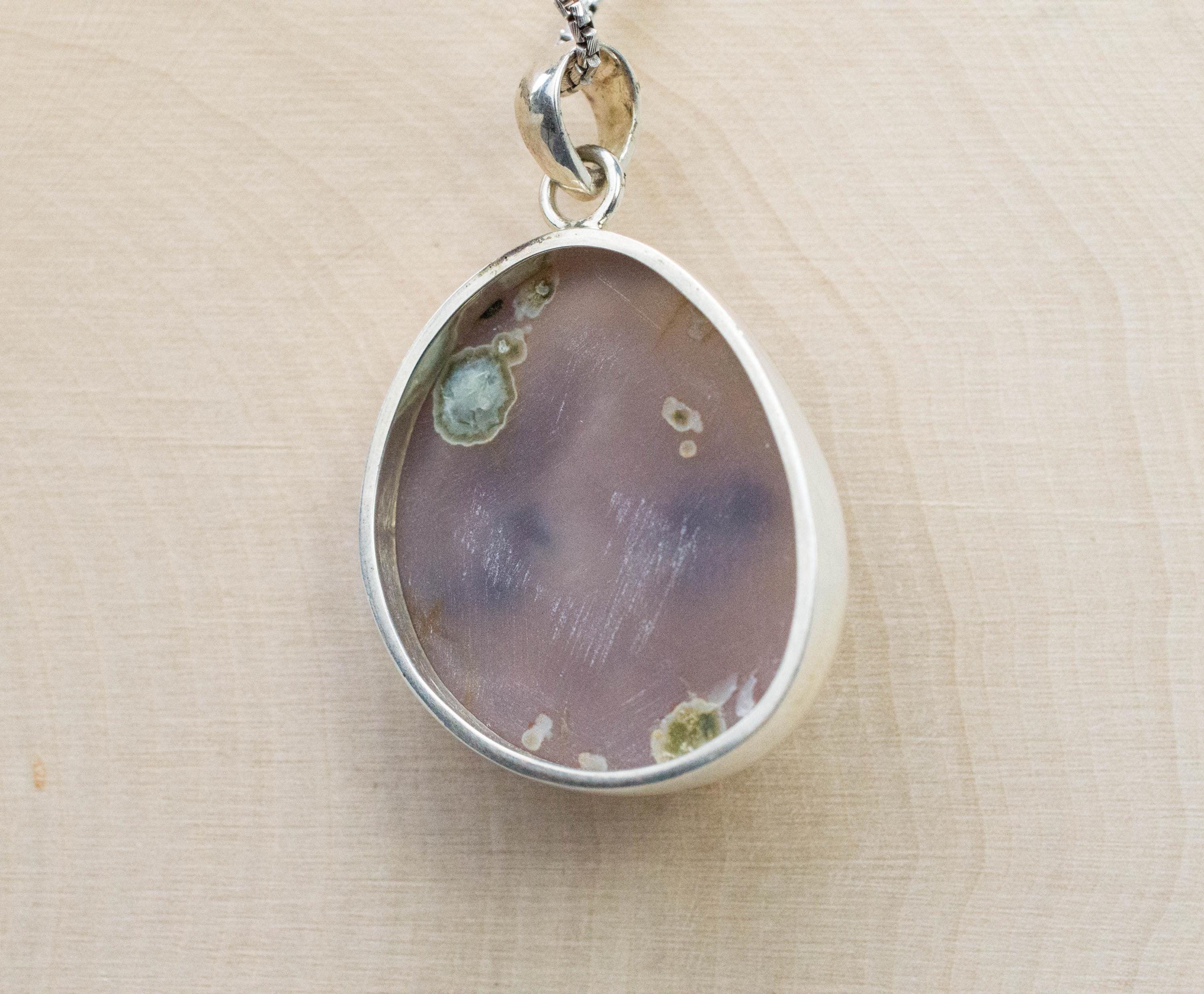 Druzy Agate Pendant, Natural Untreated Brazil Agate; 30x26mm - Mark Oliver Gems
