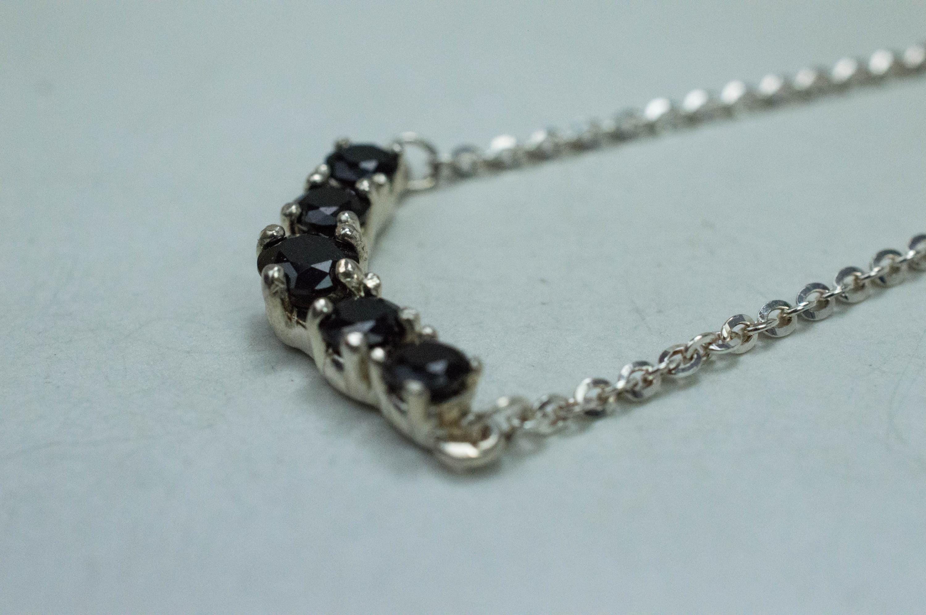 Black Spinel Pendant; Natural Untreated Thailand Spinel; 1.745cts - Mark Oliver Gems