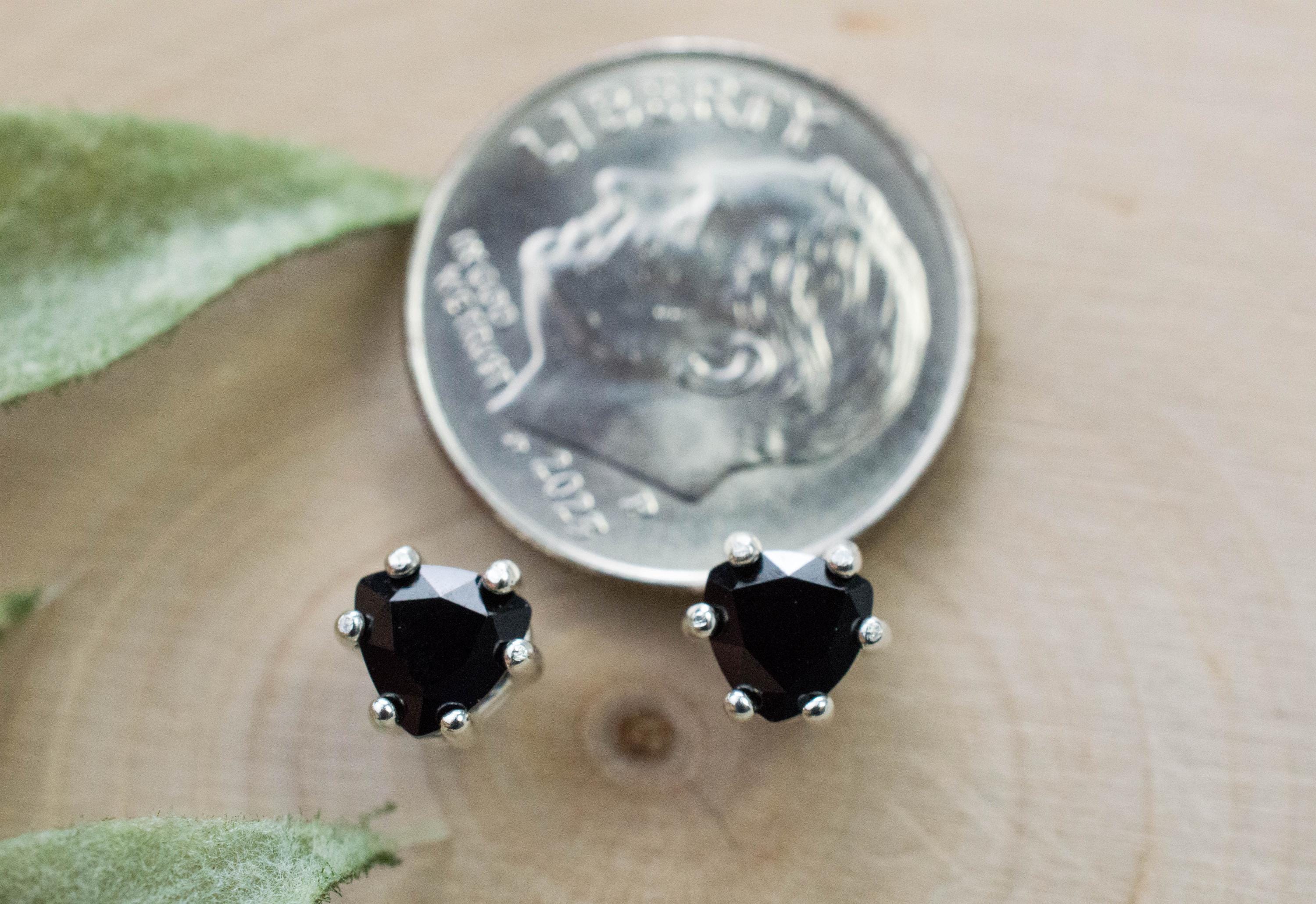 Black Spinel Earrings; Natural Untreated Thailand Spinel; 1.060cts - Mark Oliver Gems